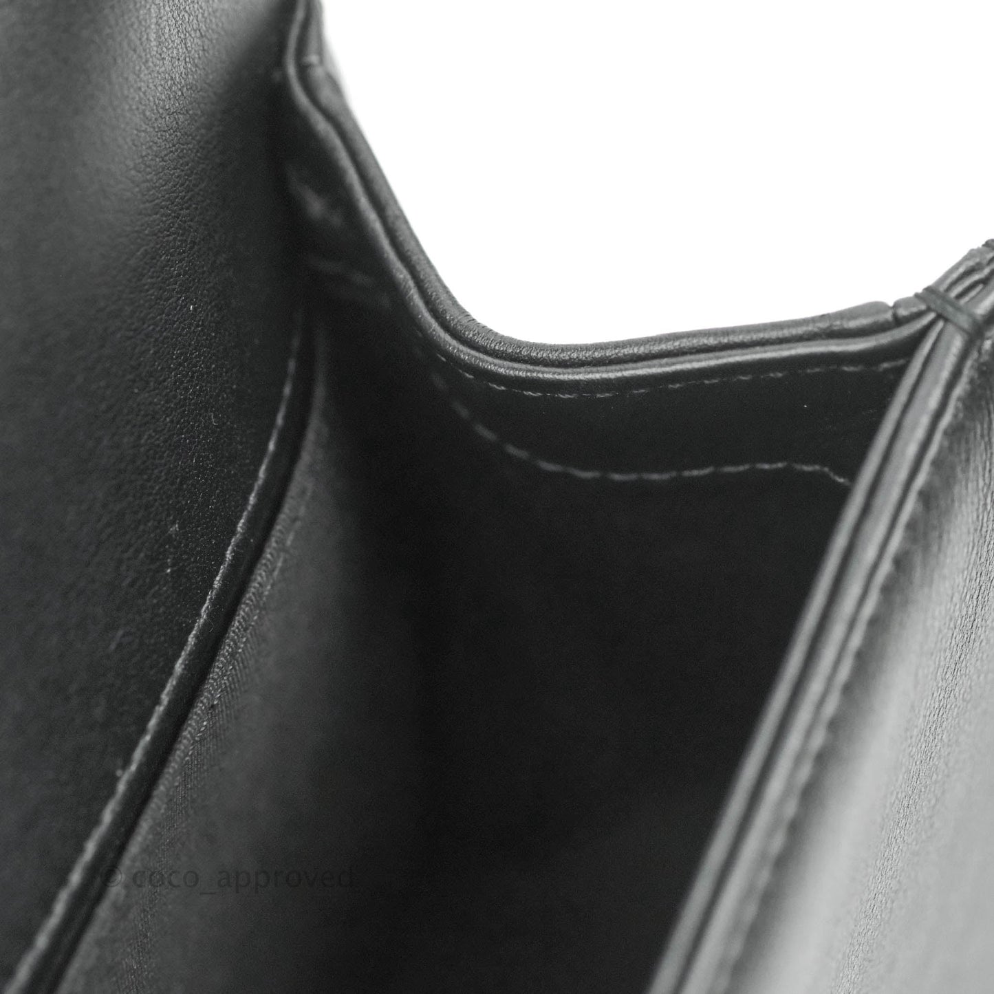 Chanel Quilted Medium Black Calfskin Boy Flap Ruthenium Hardware