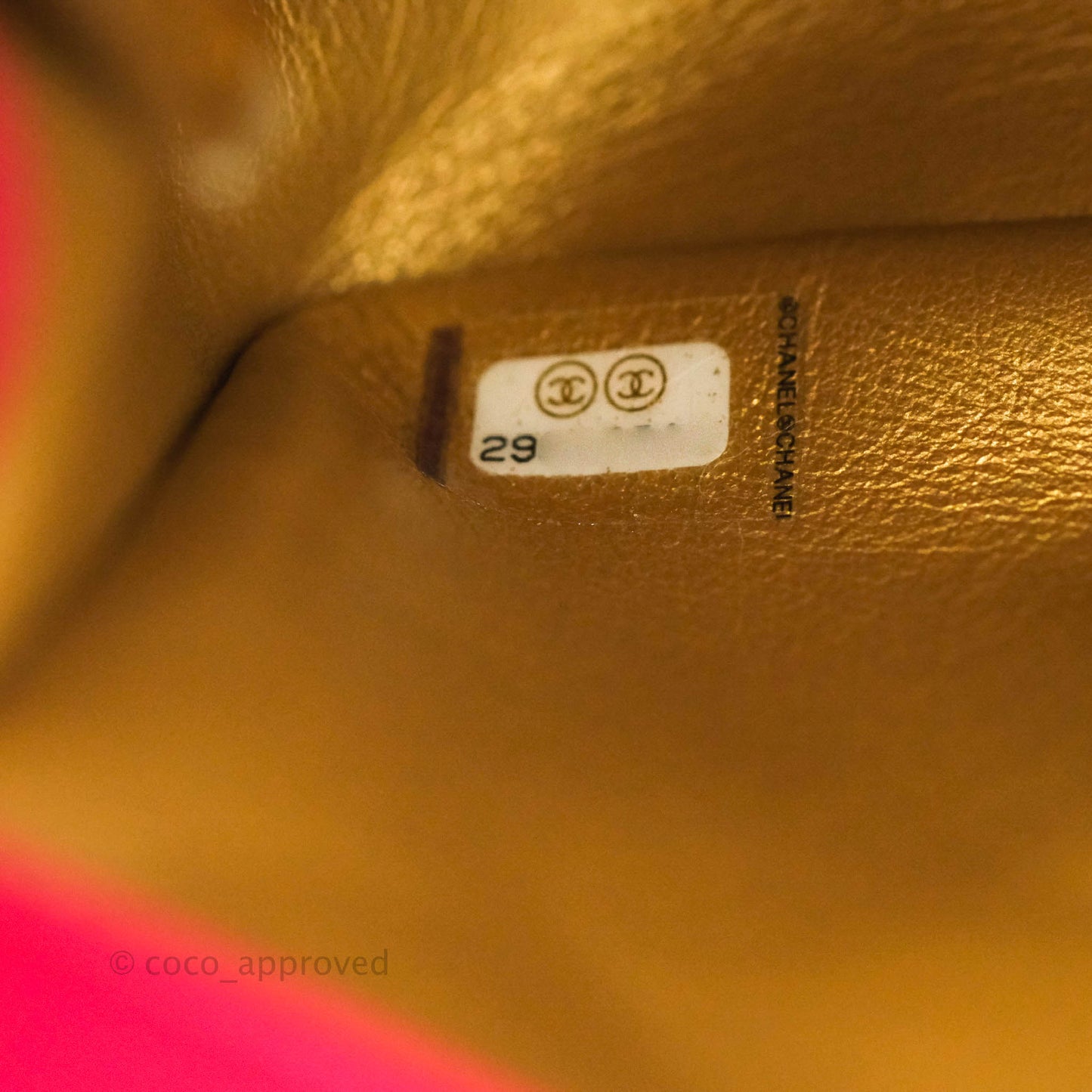 Chanel Pearl Crush Mini Square Quilted Pink Lambskin Aged Gold Hardware