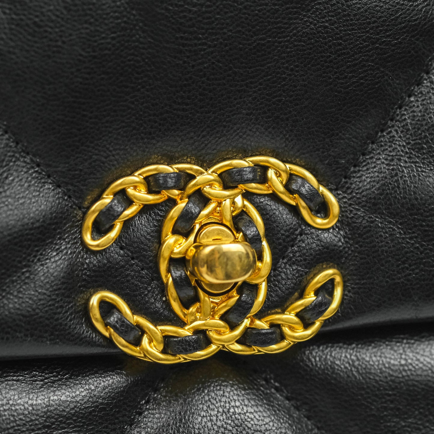 Chanel 19 Small Black Goatskin Mixed Hardware