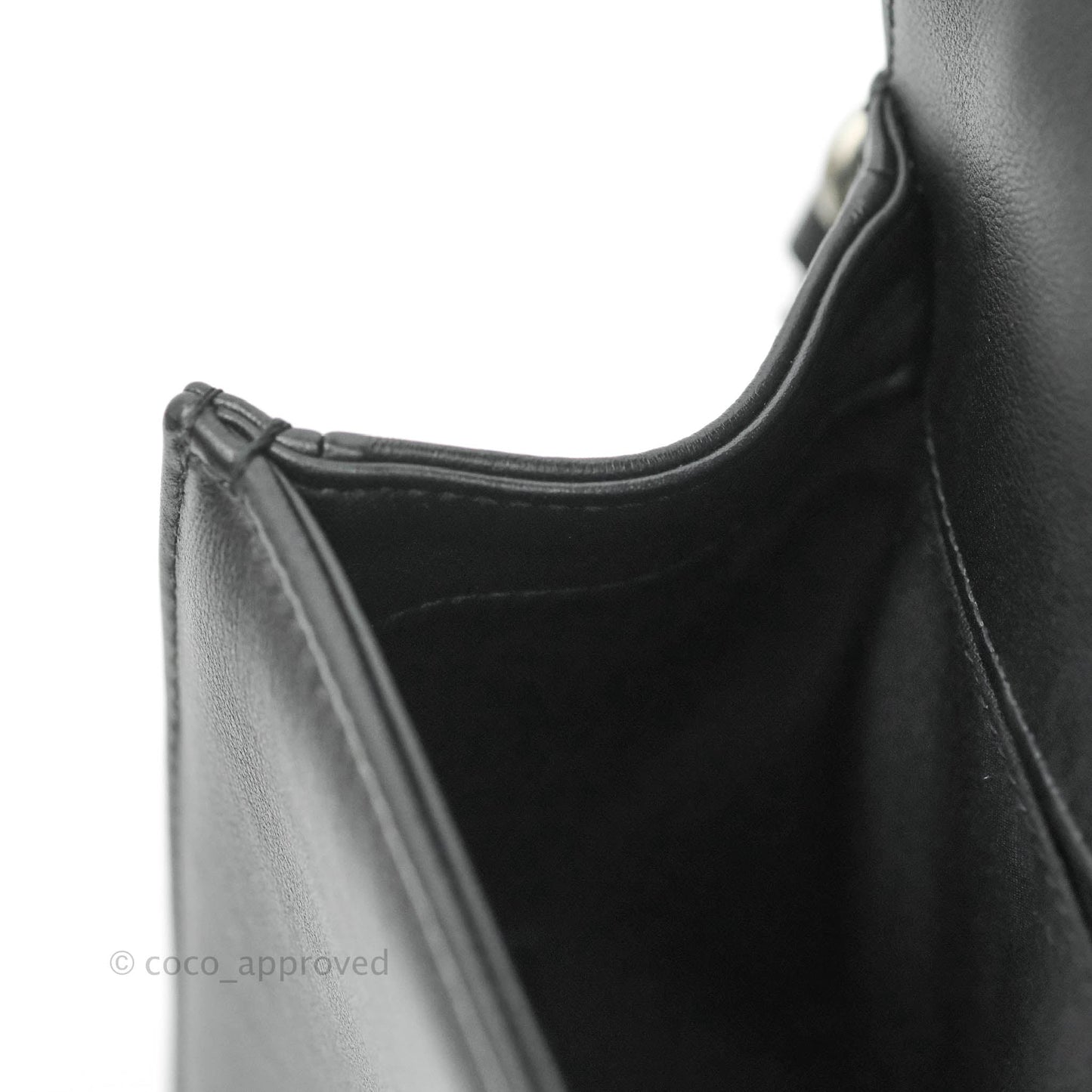 Chanel Quilted Medium Black Calfskin Boy Flap Ruthenium Hardware