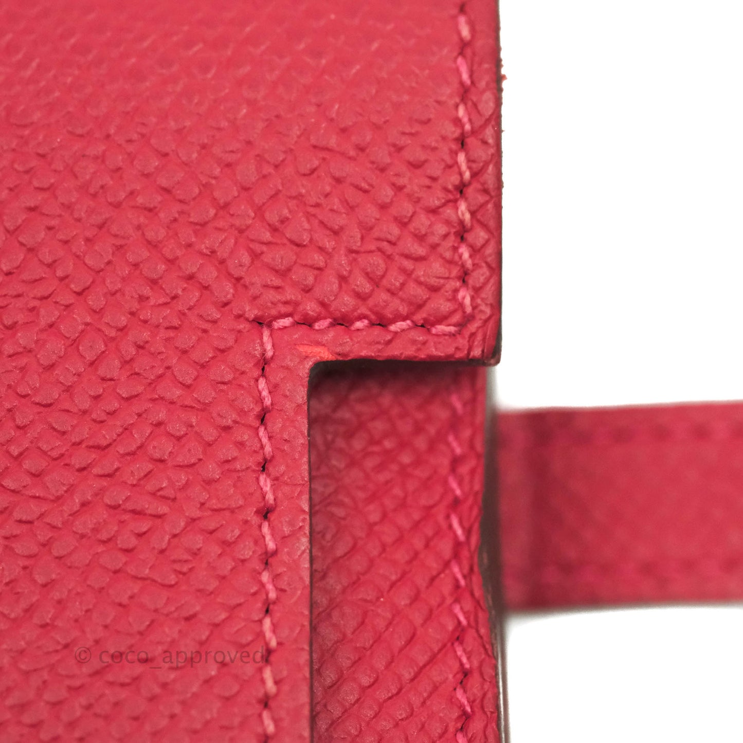 Hermès Kelly Wallet Red Epsom Palladium Hardware