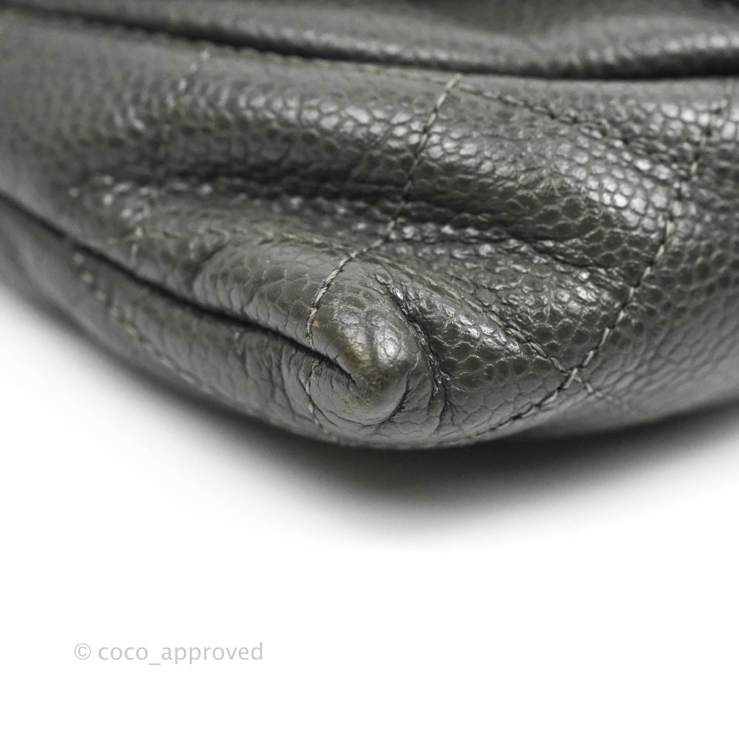 Chanel Wallet on Chain Dark Grey Caviar Silver Hardware