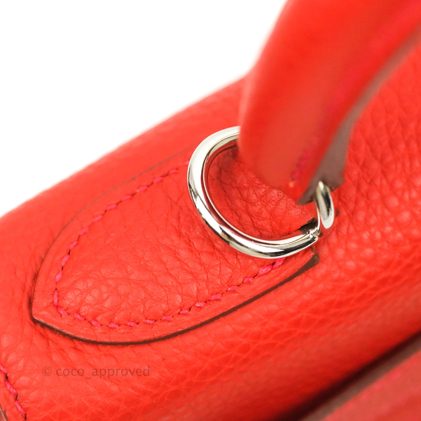 Hermès Kelly 28 Retourne Taurillon Red Clemence Palladium Hardware