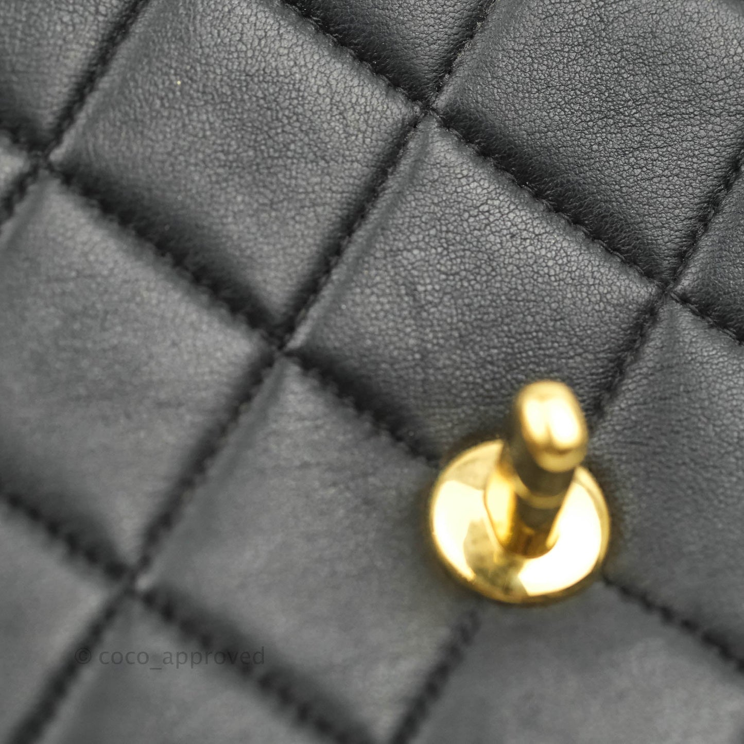 Chanel Vintage Small Classic Diana Flap Bag Black Lambskin 24K Gold Hardware