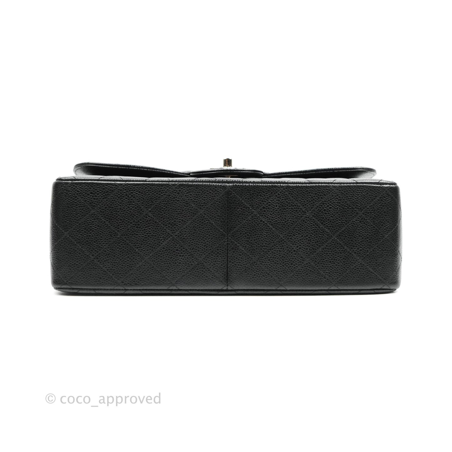 Chanel Jumbo Double Flap Black Caviar Silver Hardware