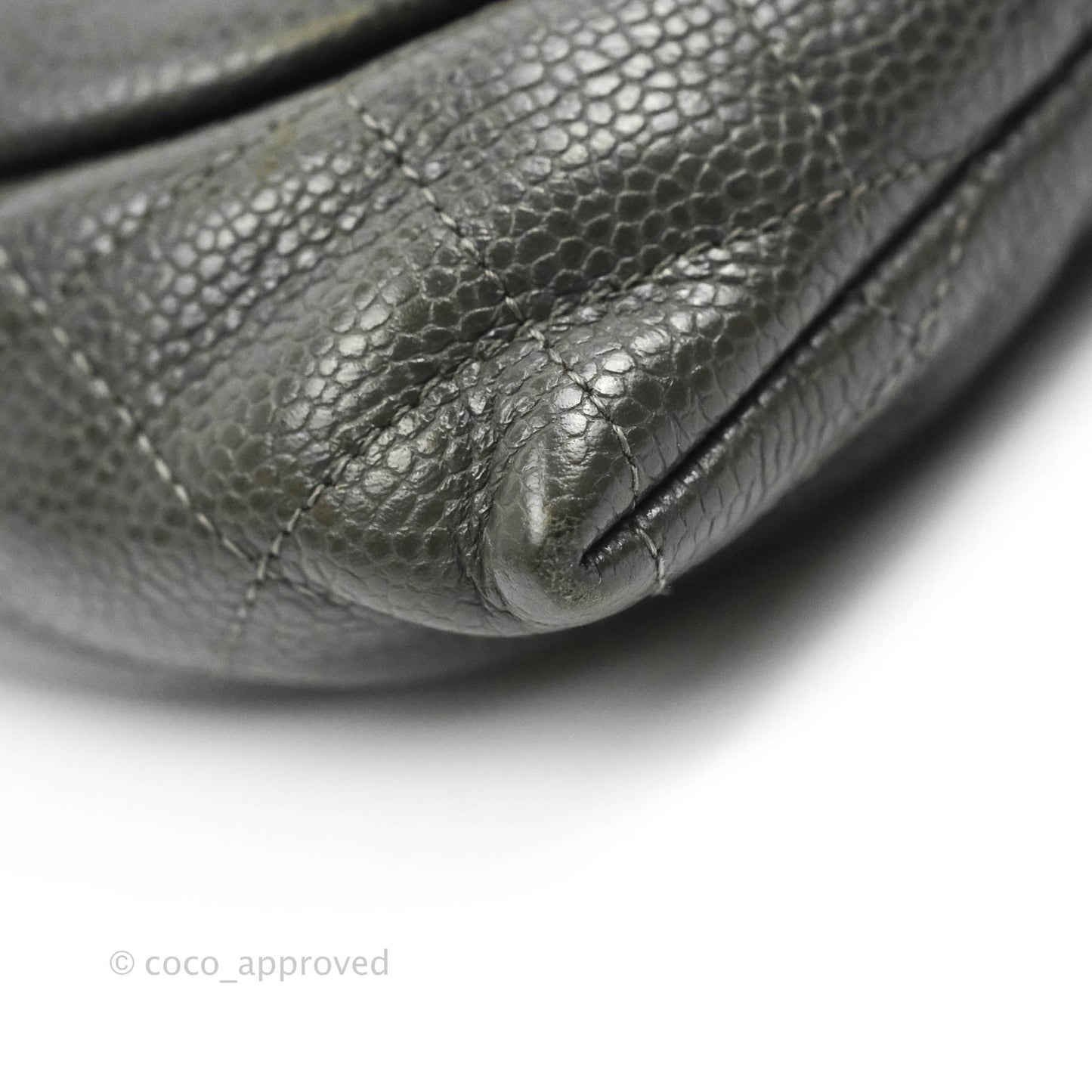 Chanel Wallet on Chain Dark Grey Caviar Silver Hardware