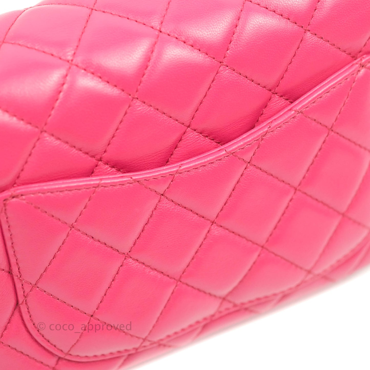 Chanel Pearl Crush Mini Square Quilted Pink Lambskin Aged Gold Hardware