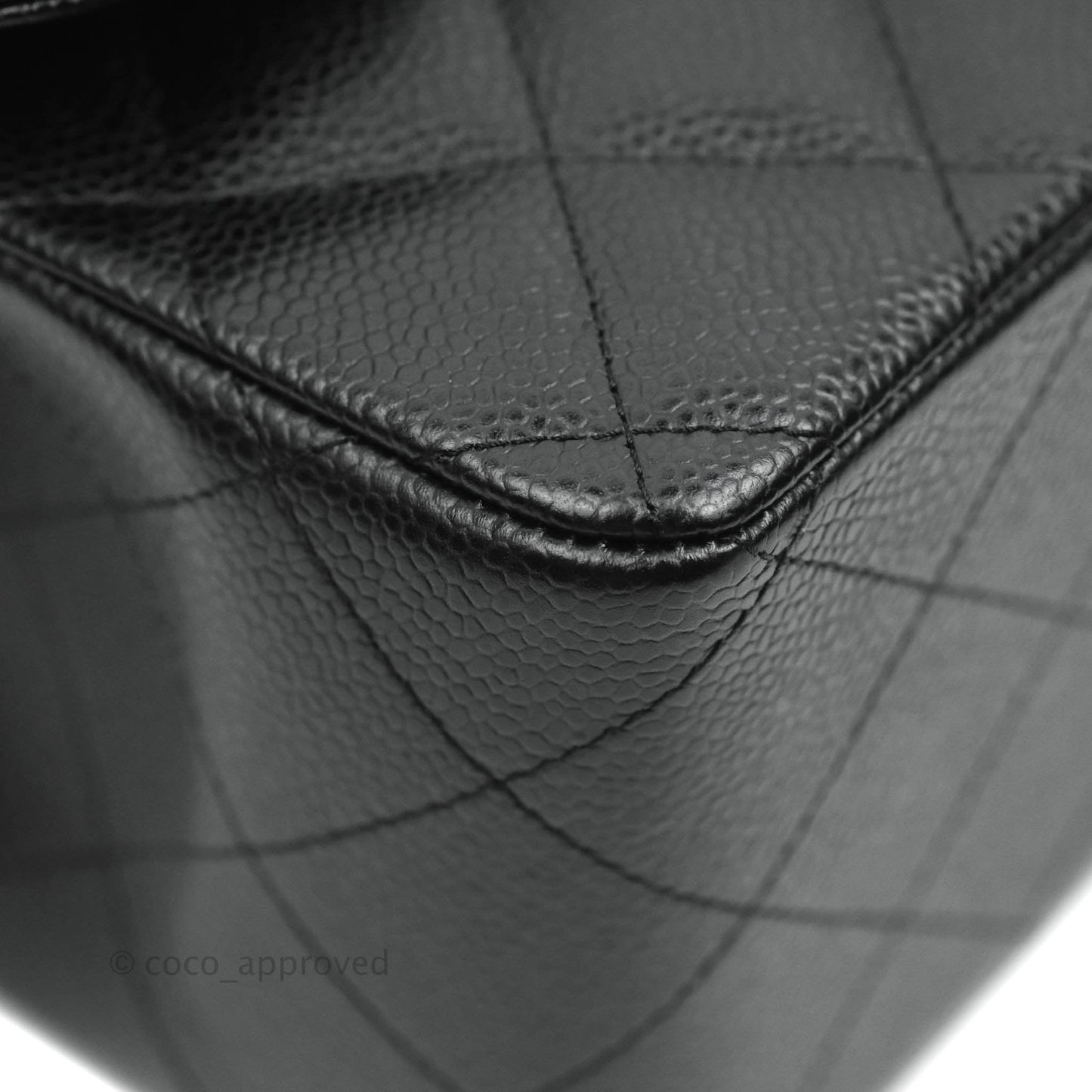 Chanel Jumbo Double Flap Black Caviar Silver Hardware