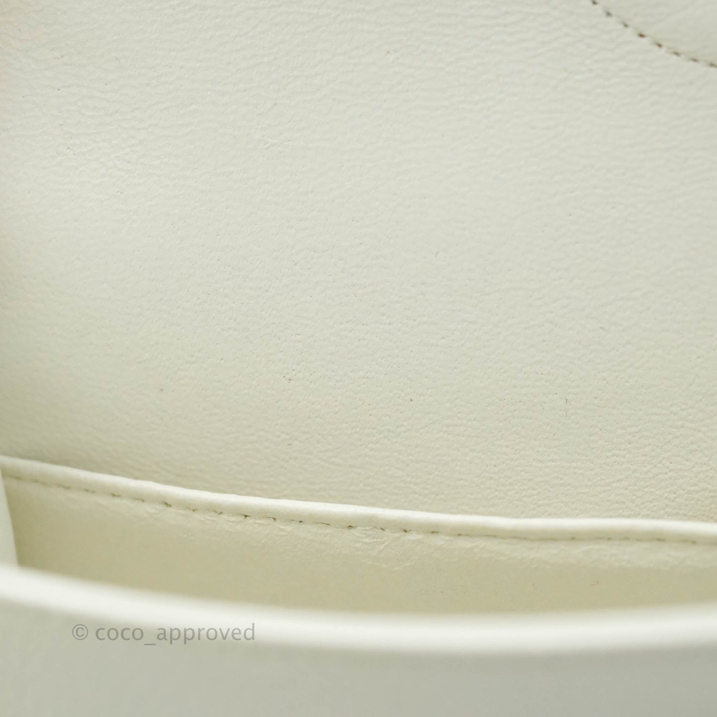 Chanel Quilted M/L Medium Double Flap White Caviar Gold Hardware