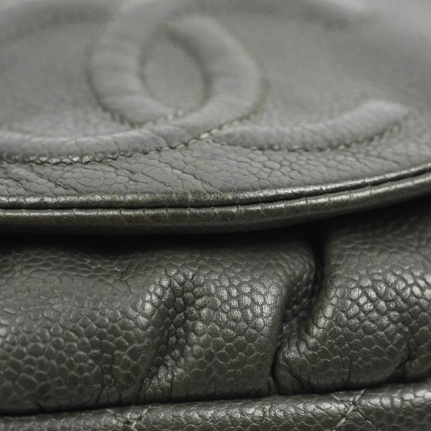 Chanel Wallet on Chain Dark Grey Caviar Silver Hardware