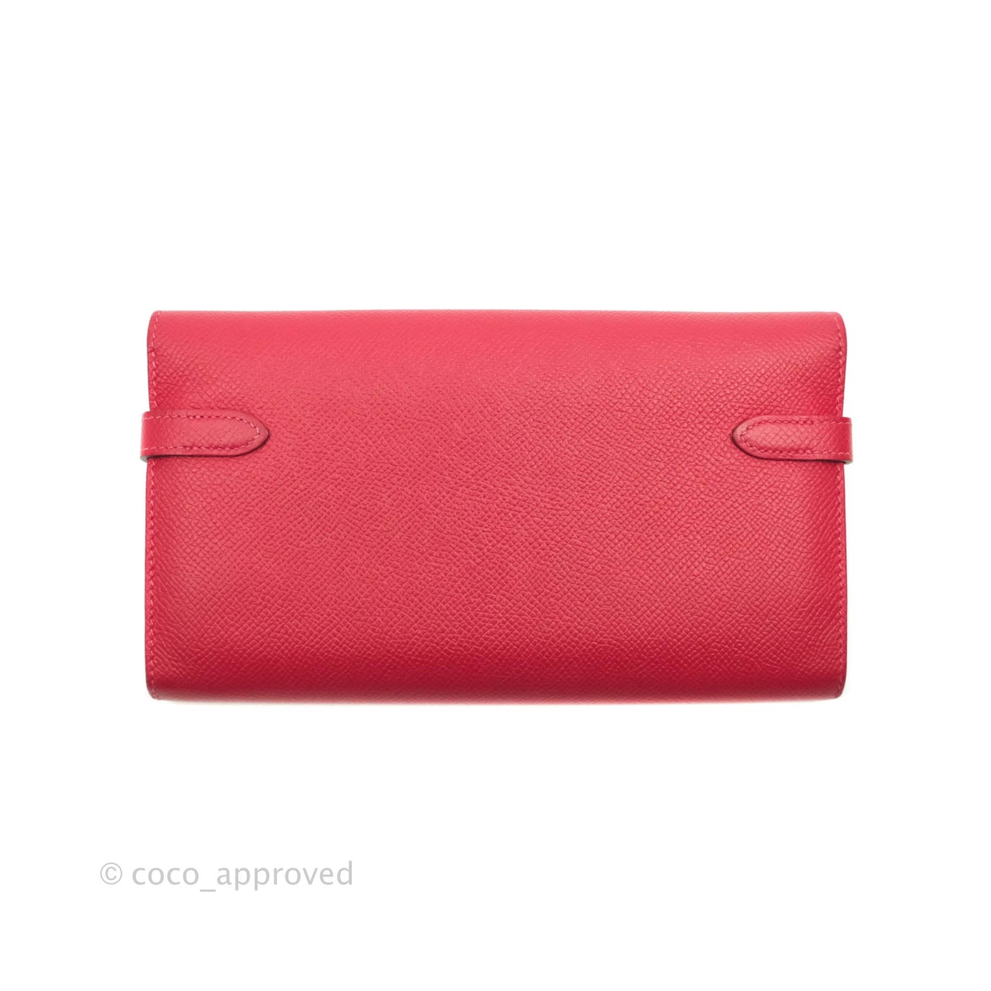Hermès Kelly Wallet Red Epsom Palladium Hardware