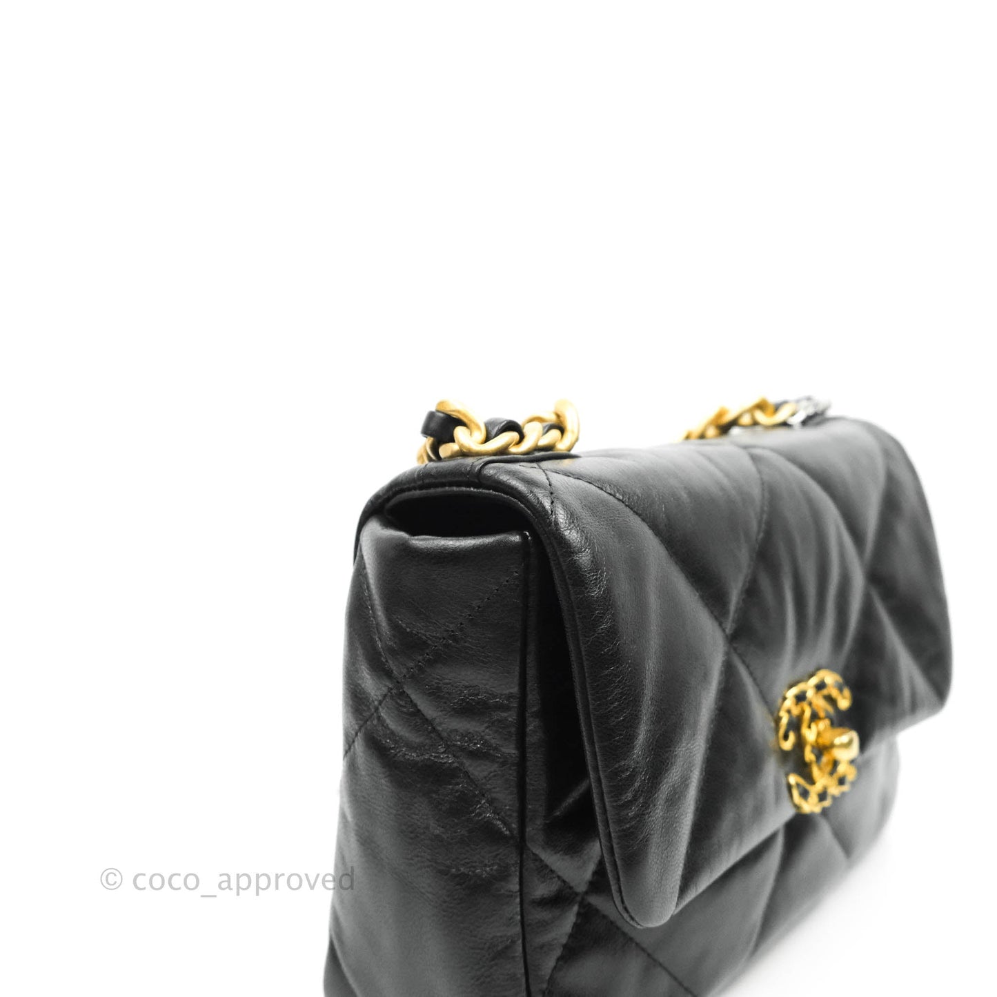 Chanel 19 Small Black Goatskin Mixed Hardware