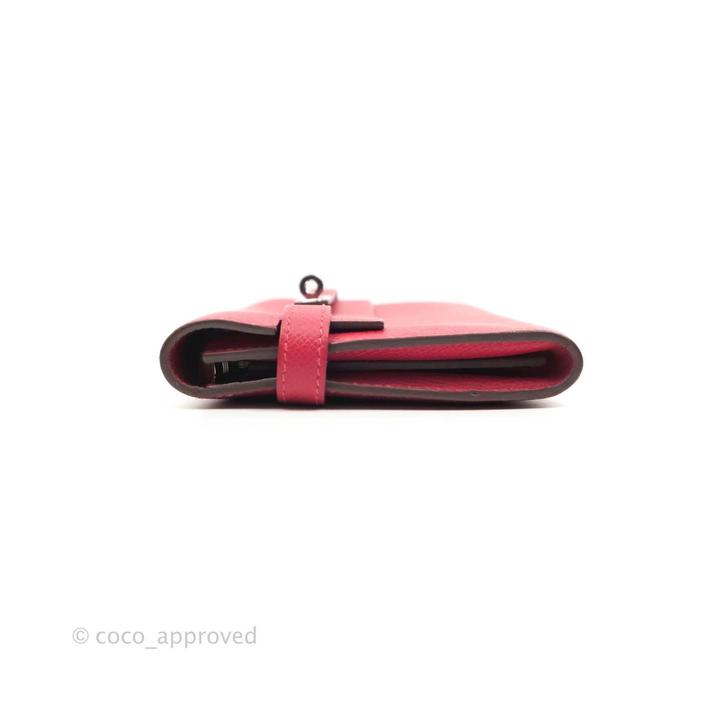 Hermès Kelly Wallet Red Epsom Palladium Hardware