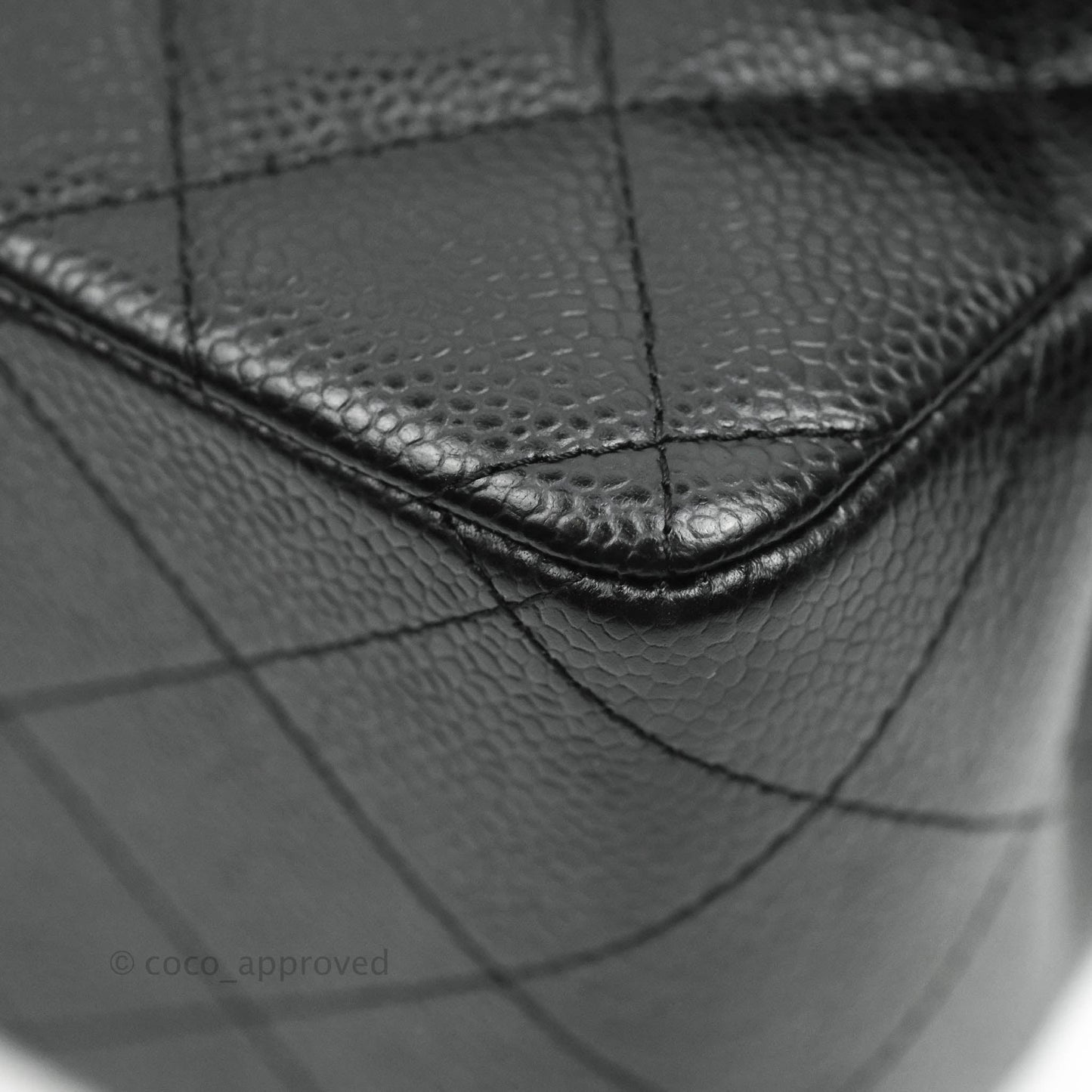 Chanel Jumbo Double Flap Black Caviar Silver Hardware