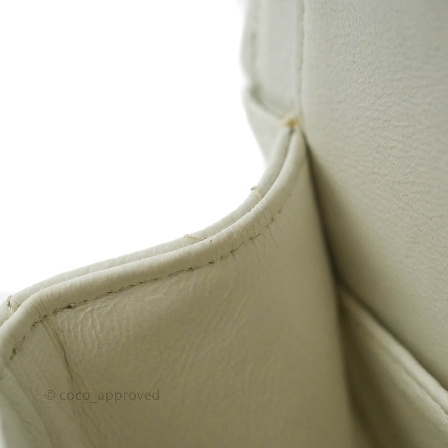 Chanel Quilted M/L Medium Double Flap White Caviar Gold Hardware