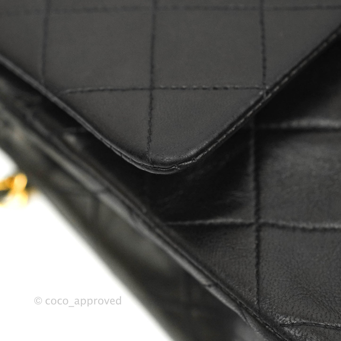 Chanel Classic Vintage Small S/M Flap Dark Brown Lambskin 24K Gold Hardware