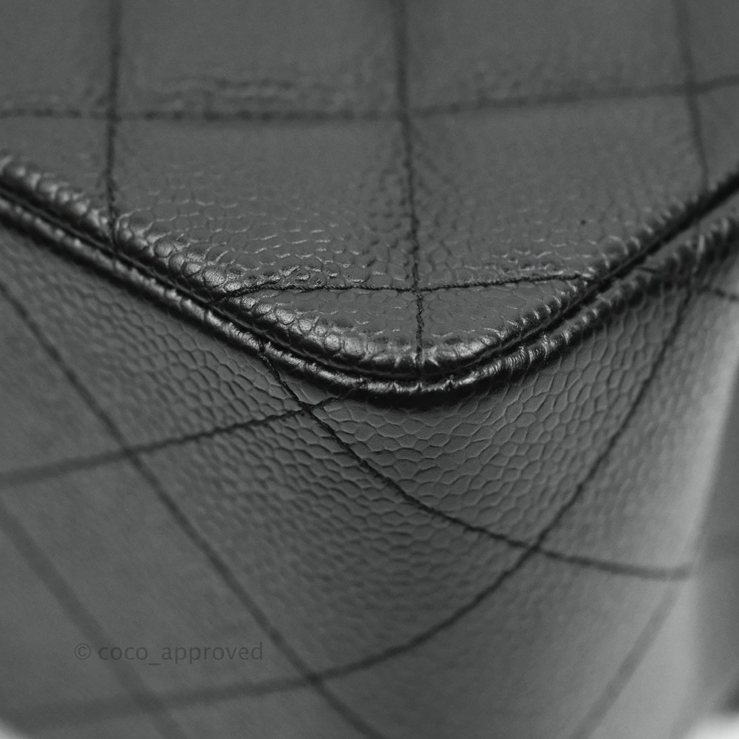 Chanel Jumbo Double Flap Black Caviar Silver Hardware