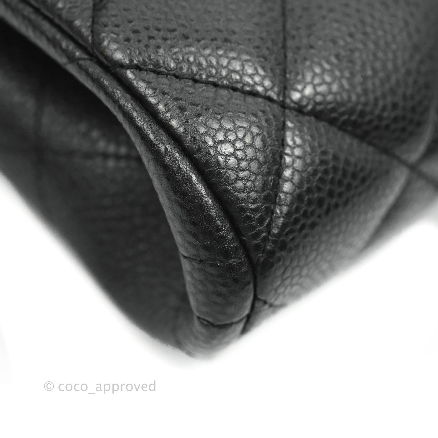 Chanel Quilted Clutch with Chain Caviar Iridescent Black Gold Hardware
