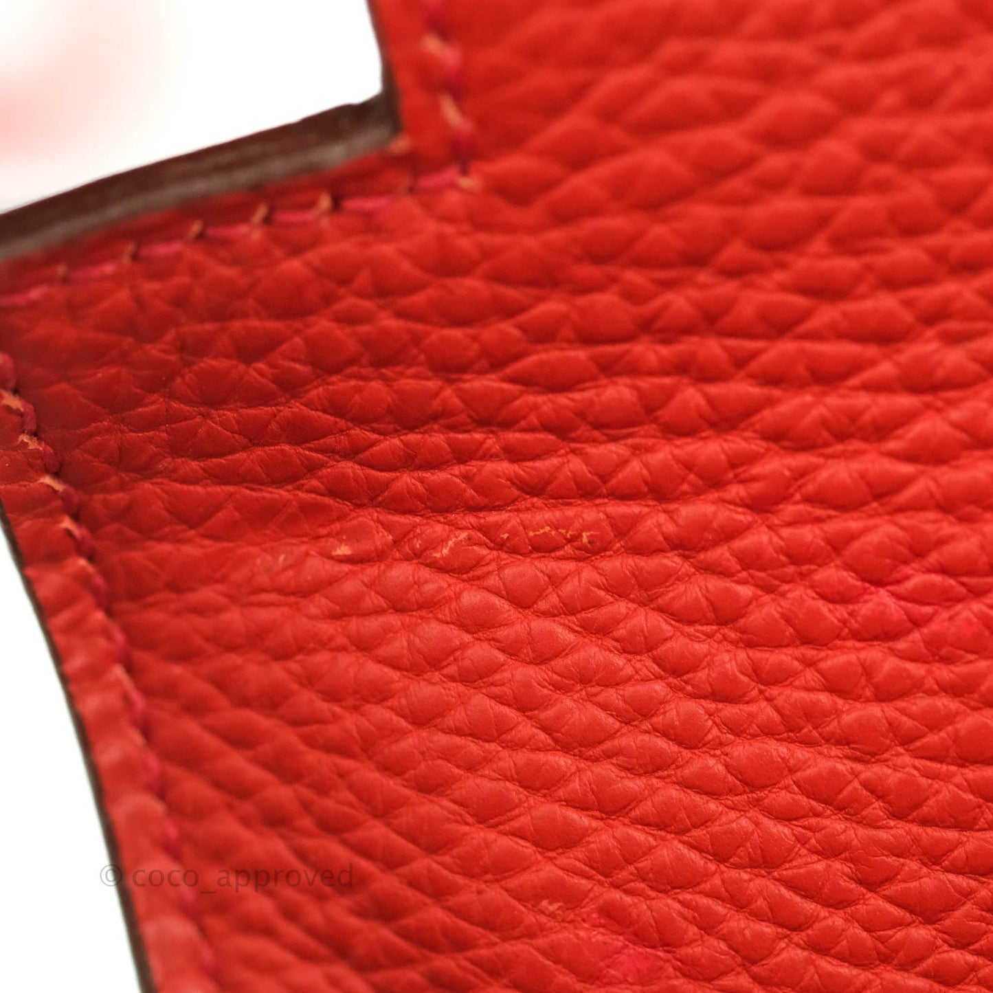 Hermès Kelly 28 Retourne Taurillon Red Clemence Palladium Hardware