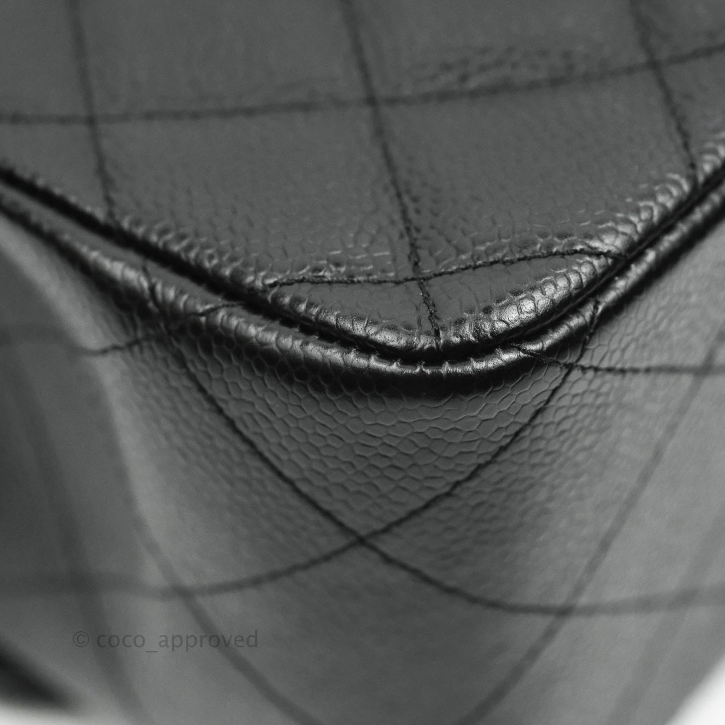 Chanel Jumbo Double Flap Black Caviar Silver Hardware