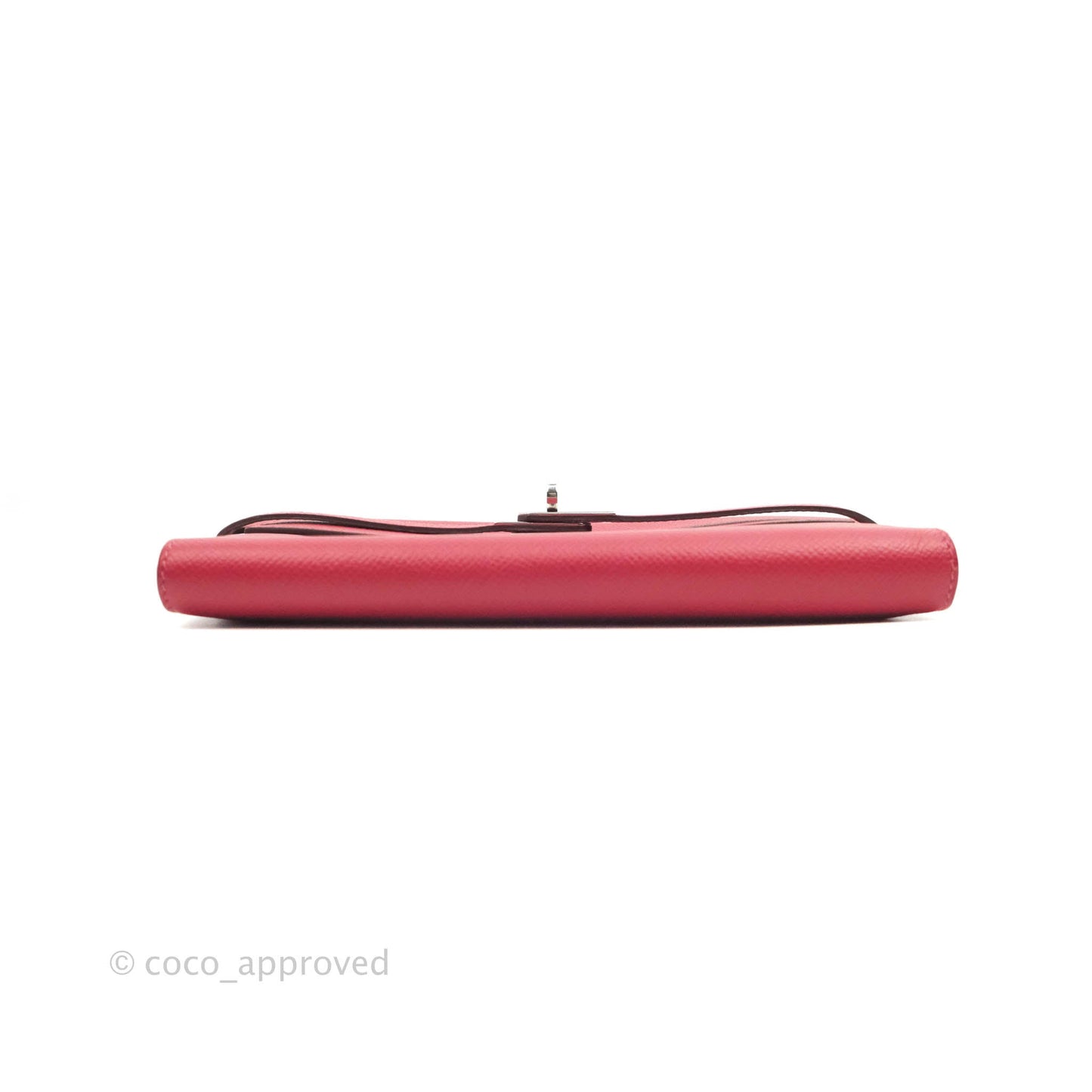 Hermès Kelly Wallet Red Epsom Palladium Hardware