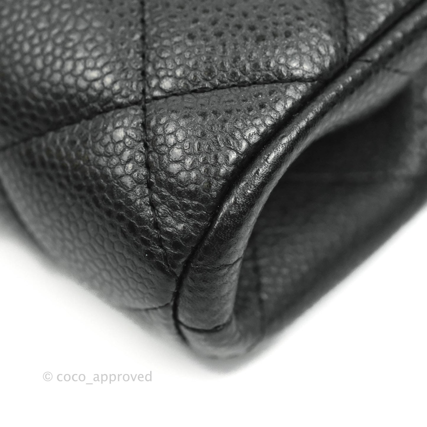 Chanel Quilted Clutch with Chain Caviar Iridescent Black Gold Hardware