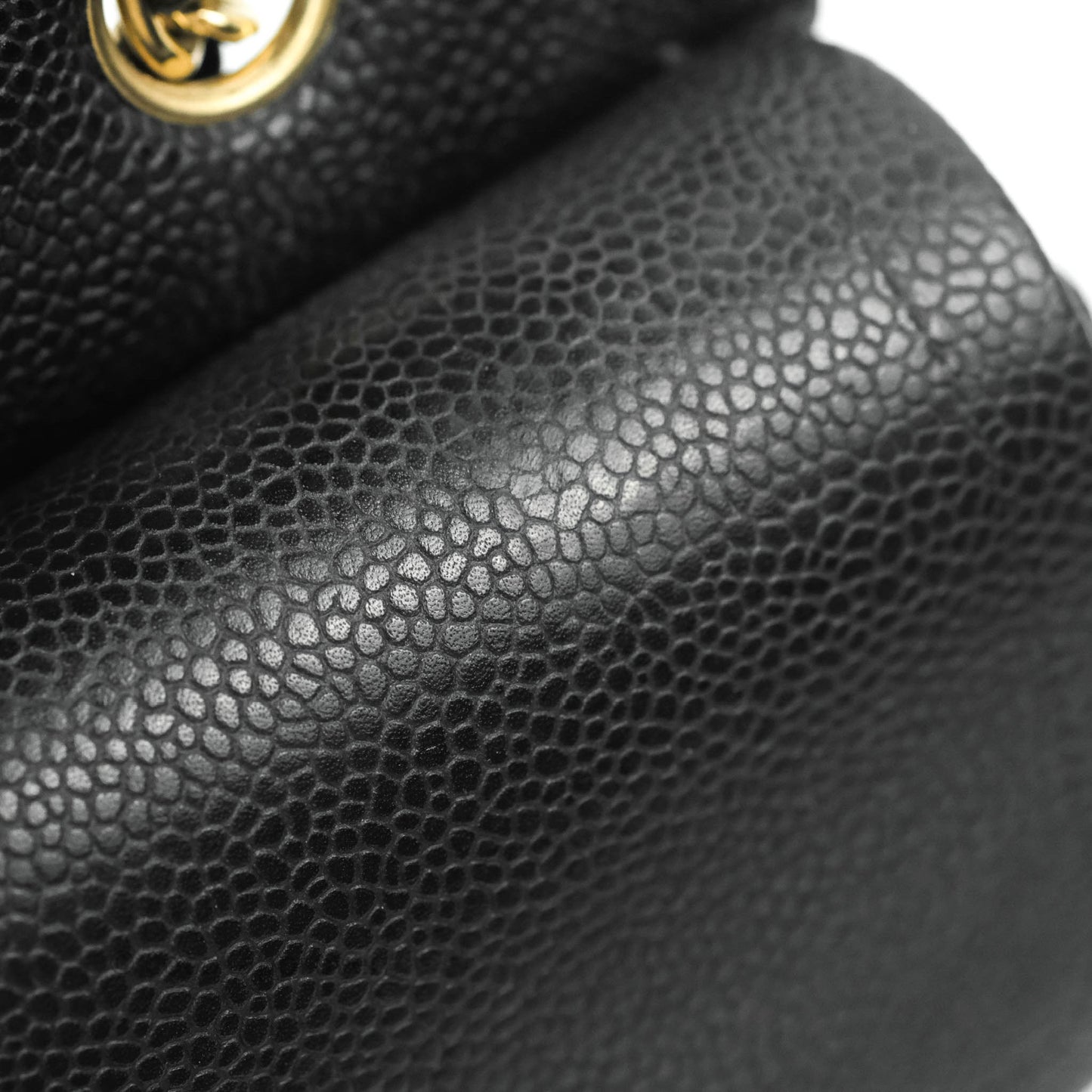 Chanel Classic M/L Medium Double Flap Black Caviar 24K Gold Hardware