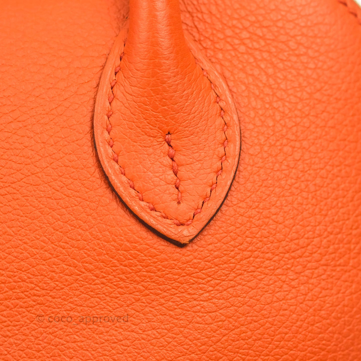 Hermès Bolide Mini 1923 Evercolour Terre Battue/Anemone Verso Gold Hardware