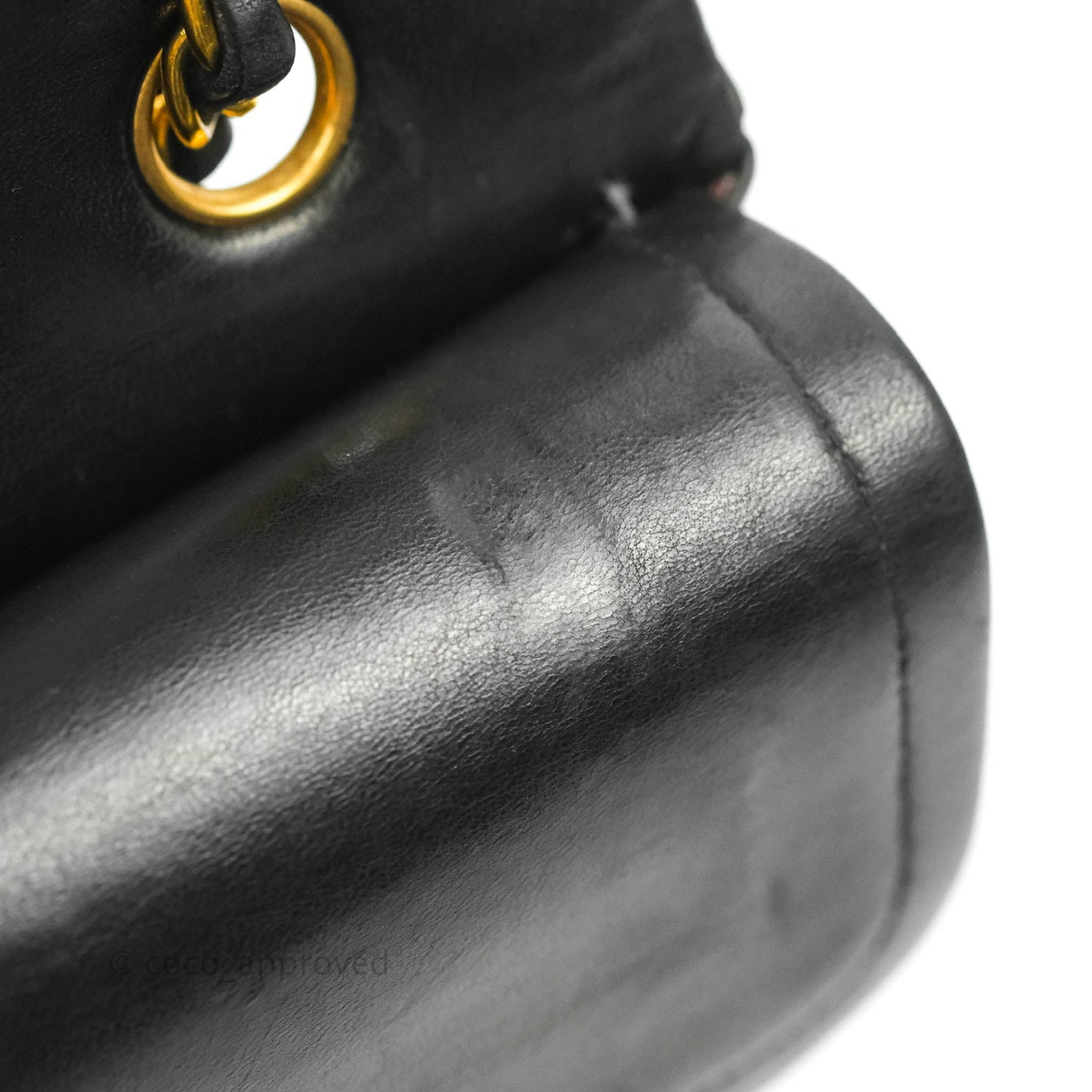 Chanel Vintage Classic M/L Medium Double Flap Bag Black Lambskin 24K Gold Hardware