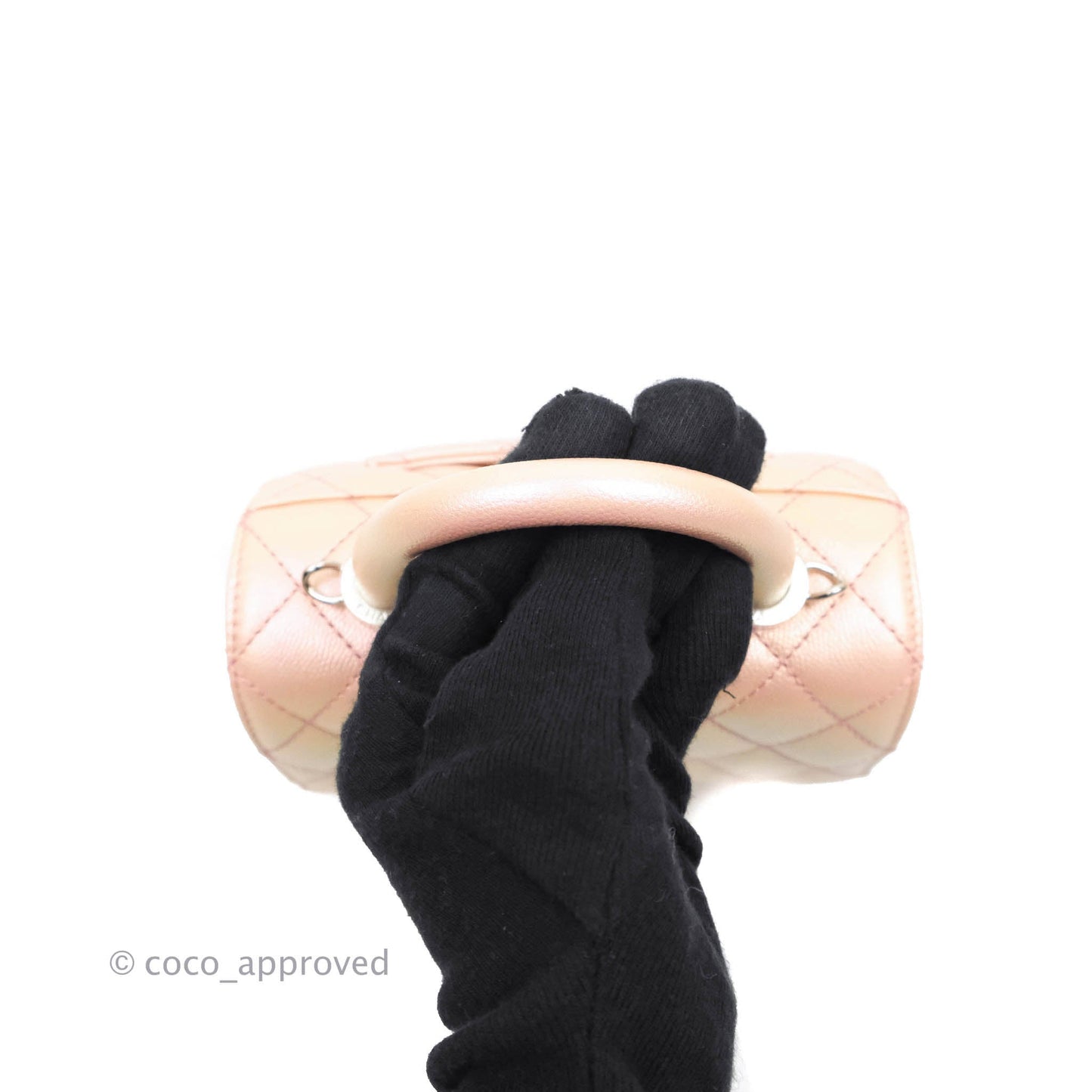 Chanel Extra Mini Coco Handle Iridescent Pink Caviar Rainbow Hardware