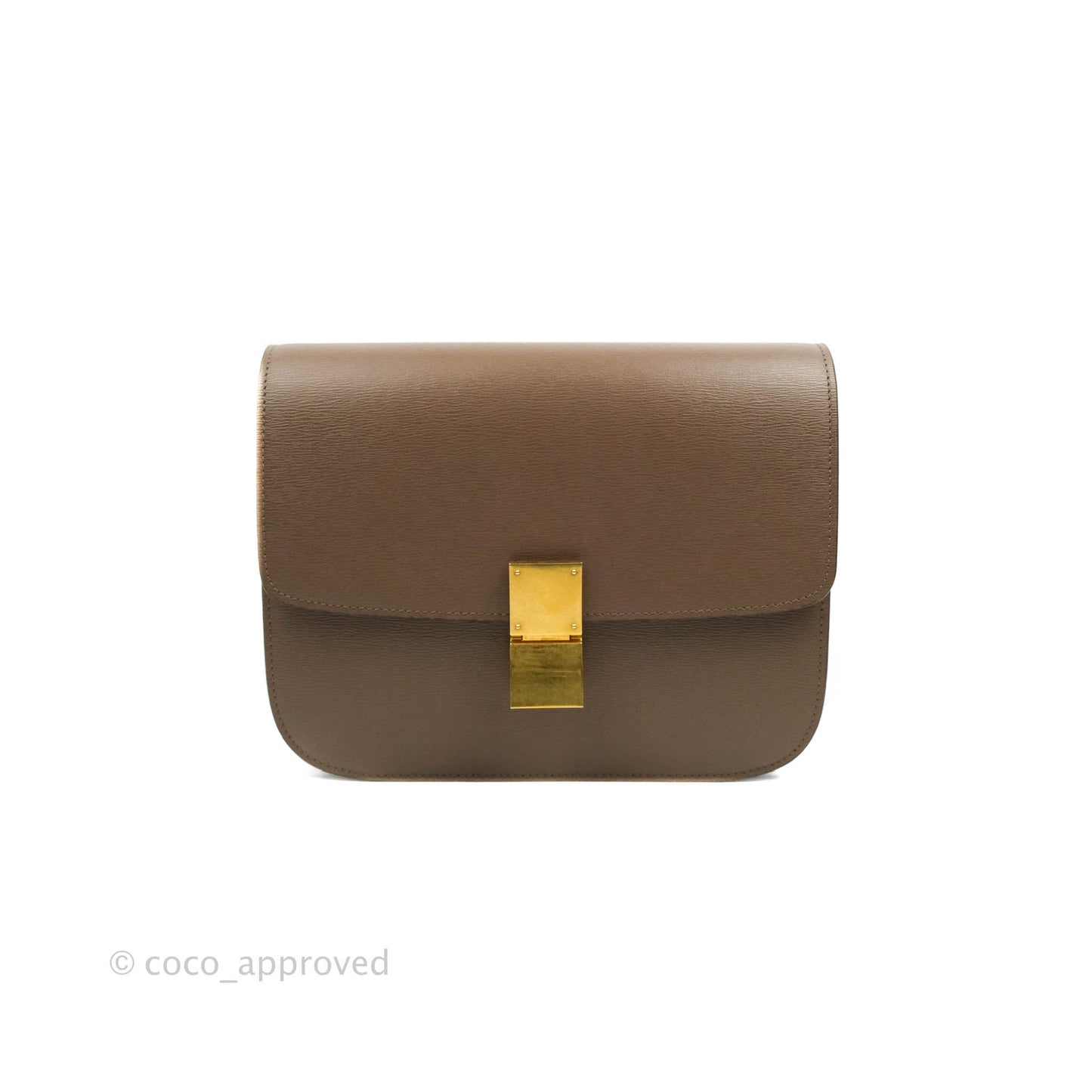 Celine Medium Classic Box Flap Bag Souris Liege Calfskin