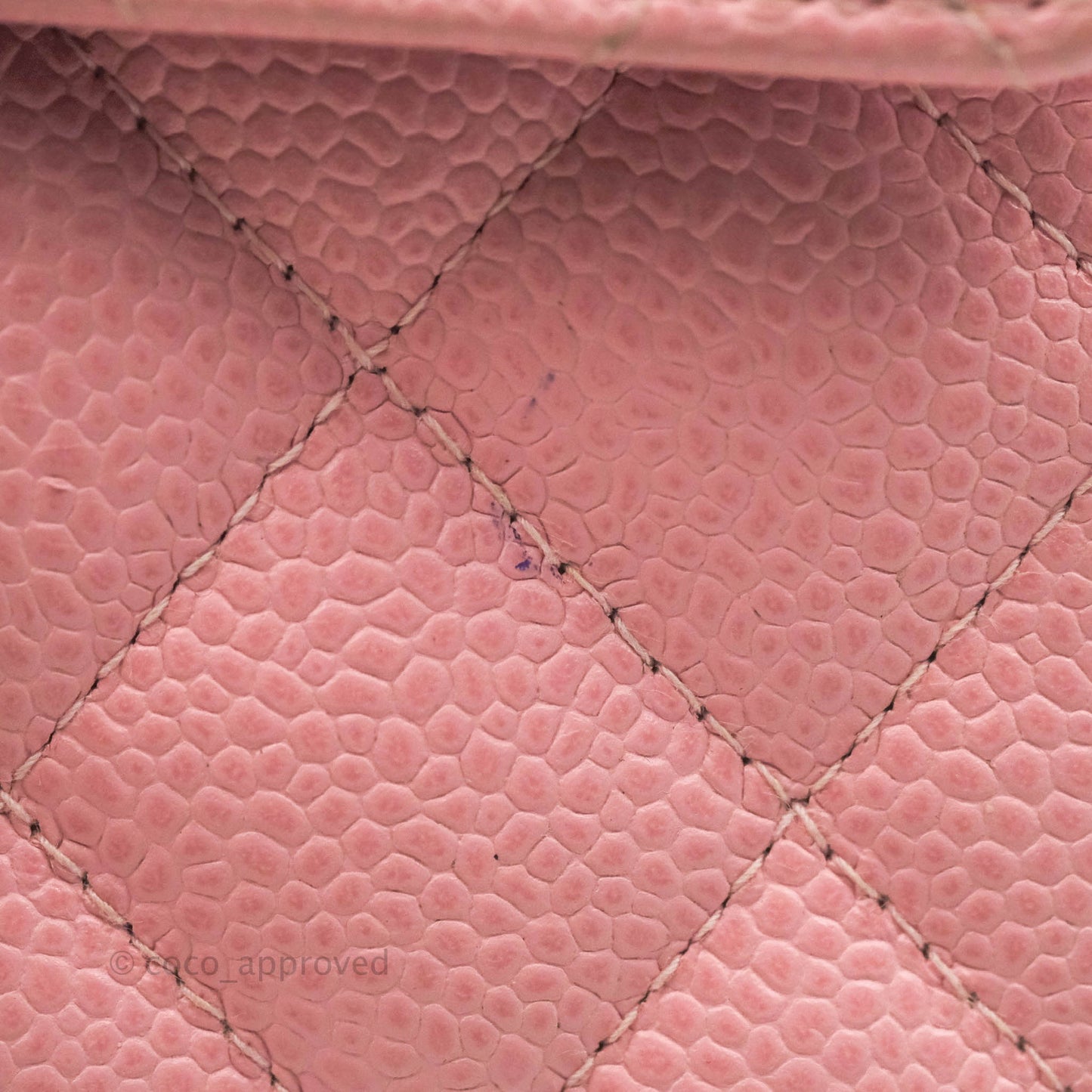 Chanel Quilted Vintage Mini Square Flap Pink Caviar Silver Hardware