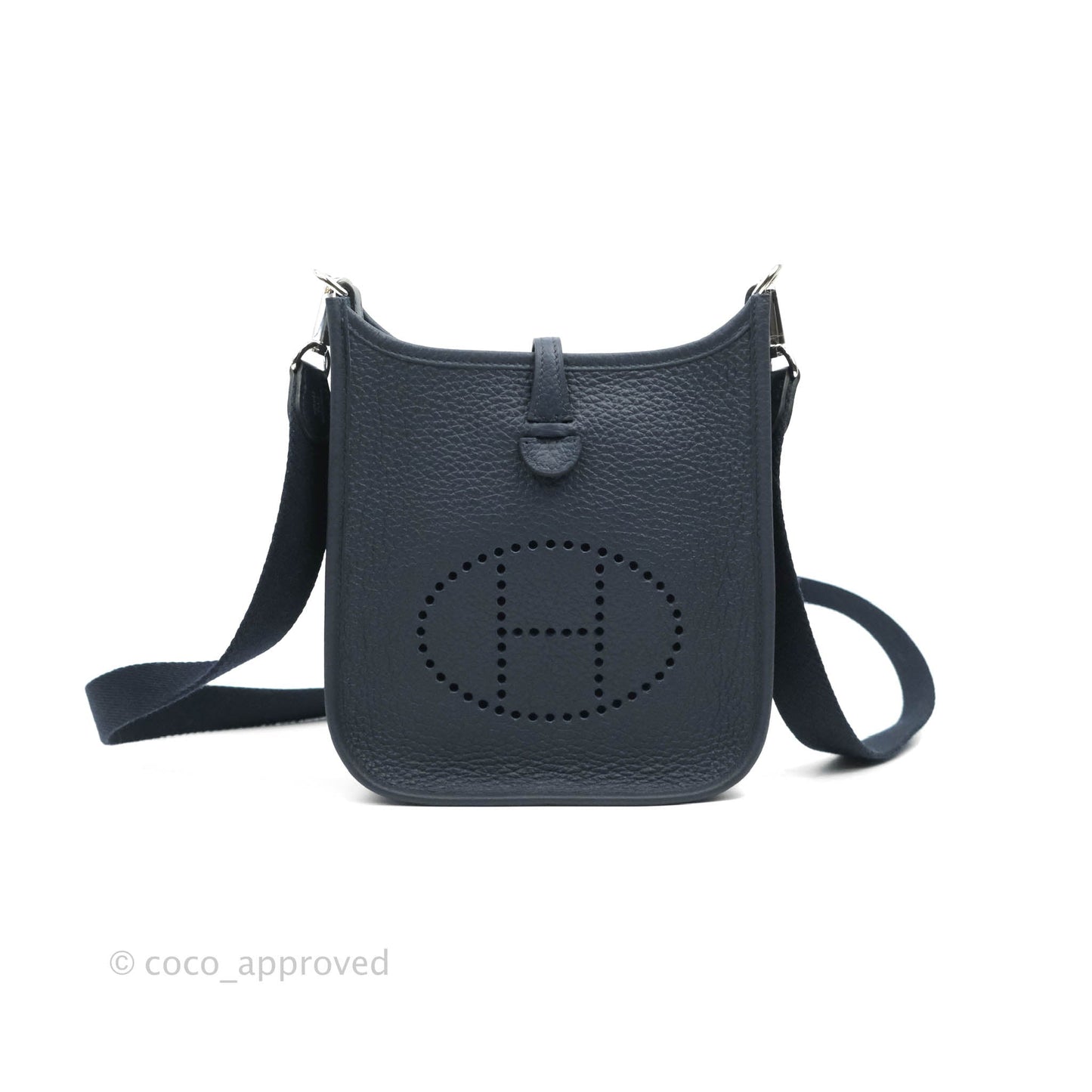 Hermès Mini Evelyne 16 Bleu Nuit Clemence