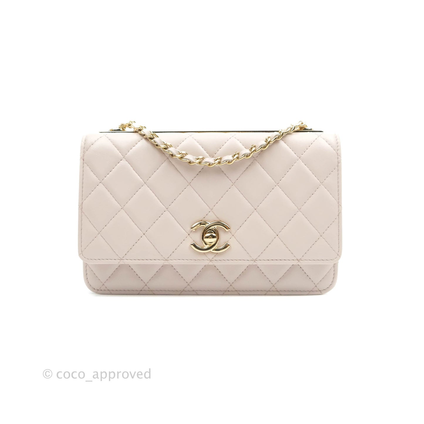 Chanel Trendy CC WOC Pale Pink Lambskin Gold Hardware
