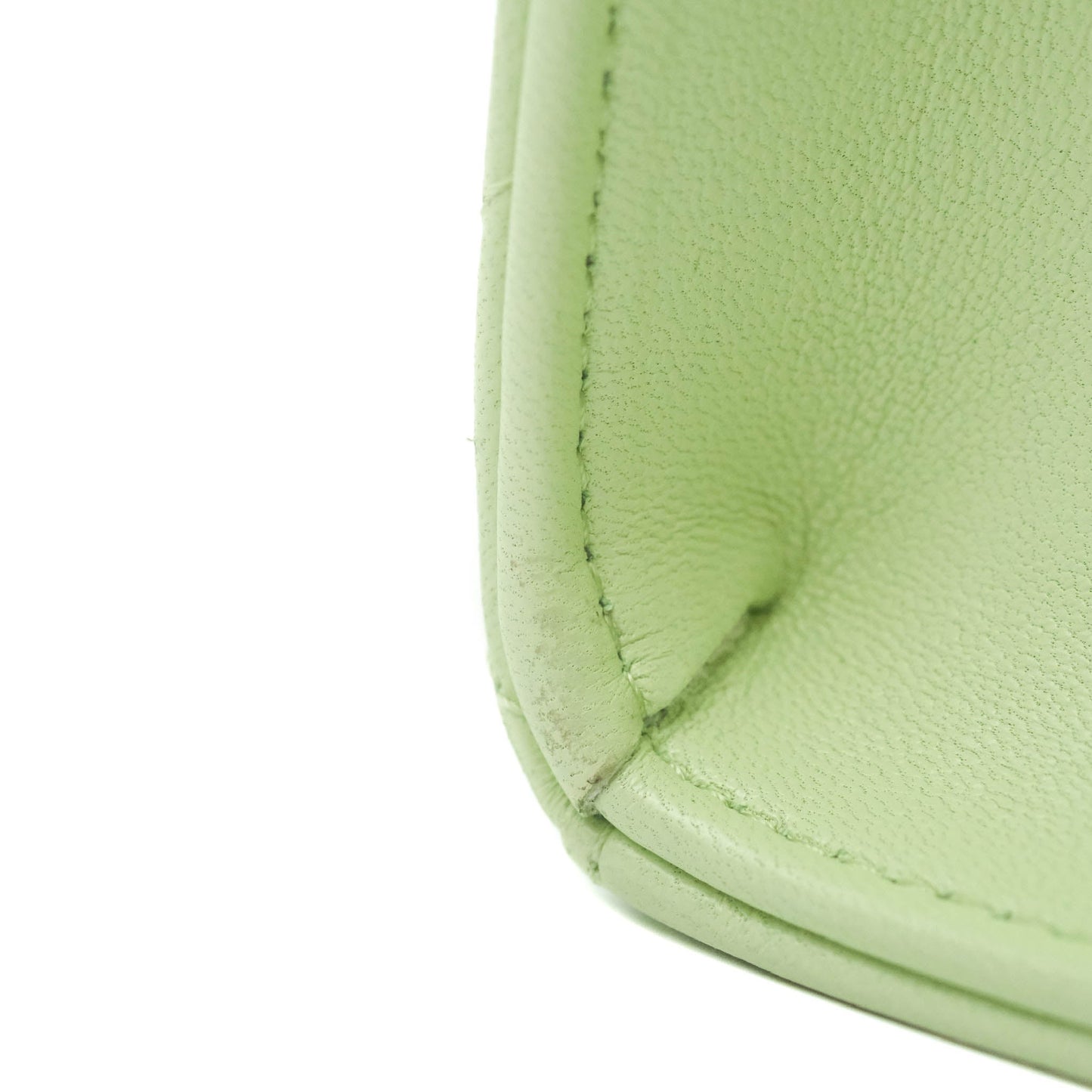 Chanel Mini Quilted Trendy CC Clutch With Chain Light Green Lambskin Gold Hardware