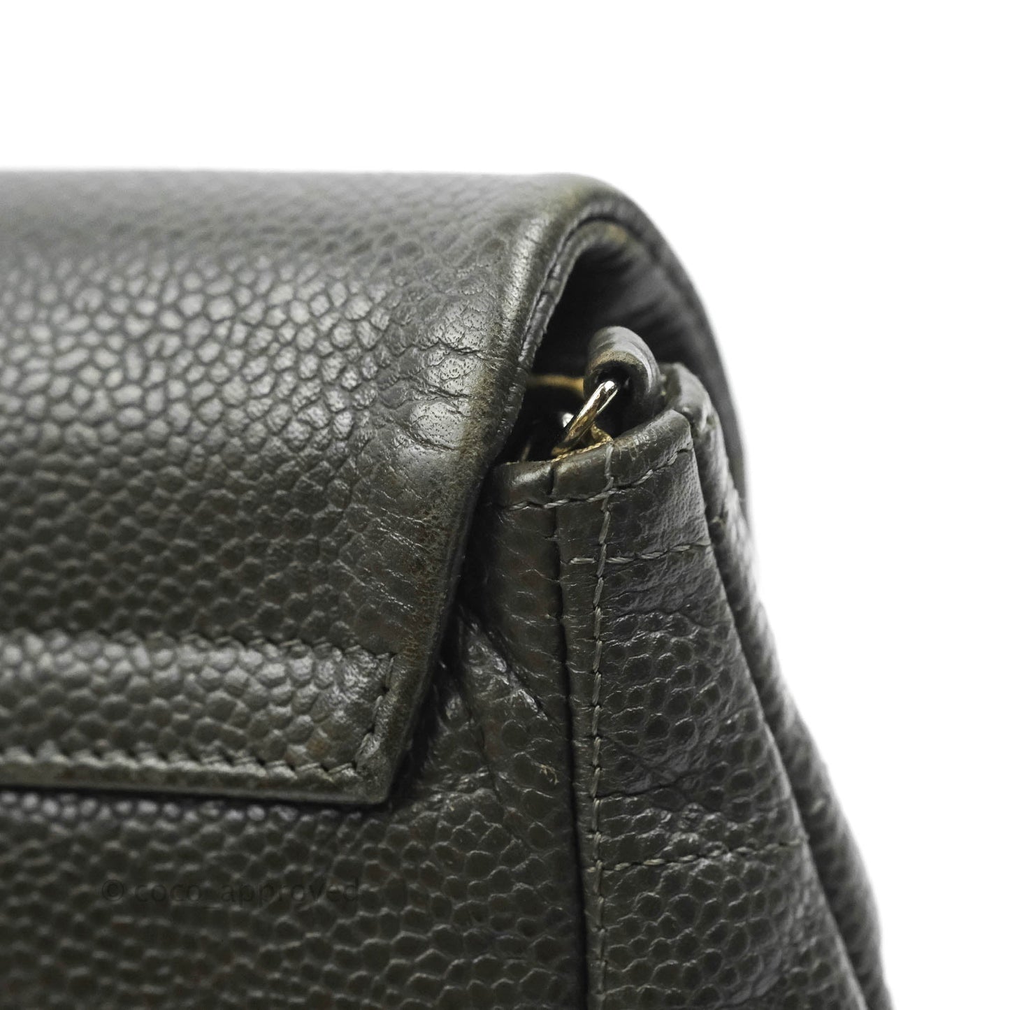 Chanel Wallet on Chain Dark Grey Caviar Silver Hardware