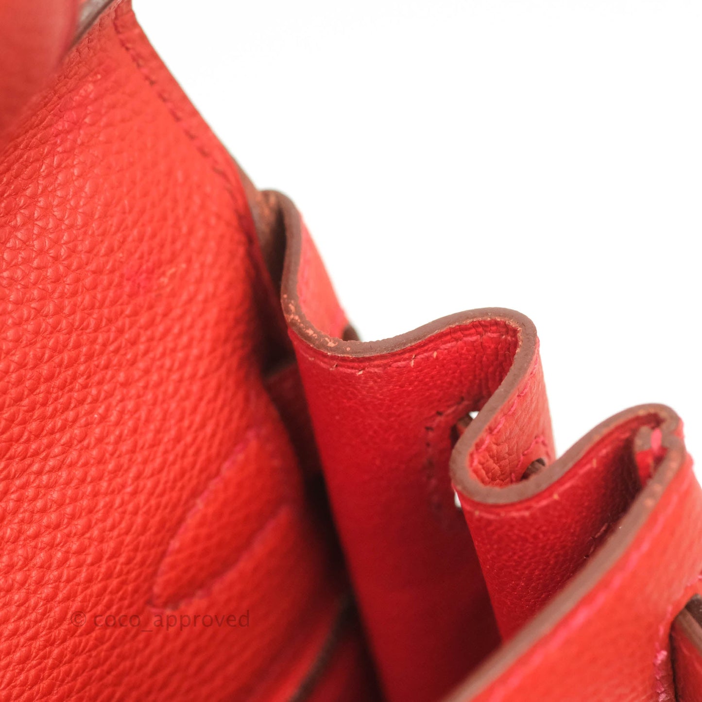 Hermès Kelly 28 Retourne Taurillon Red Clemence Palladium Hardware