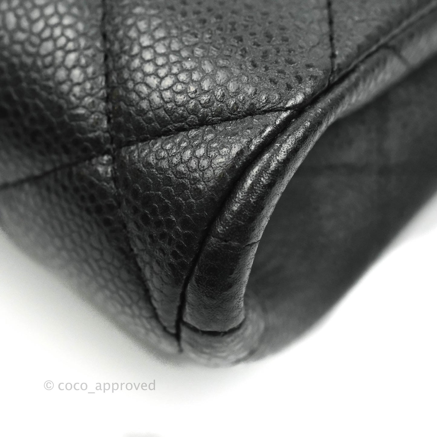 Chanel Quilted Clutch with Chain Caviar Iridescent Black Gold Hardware