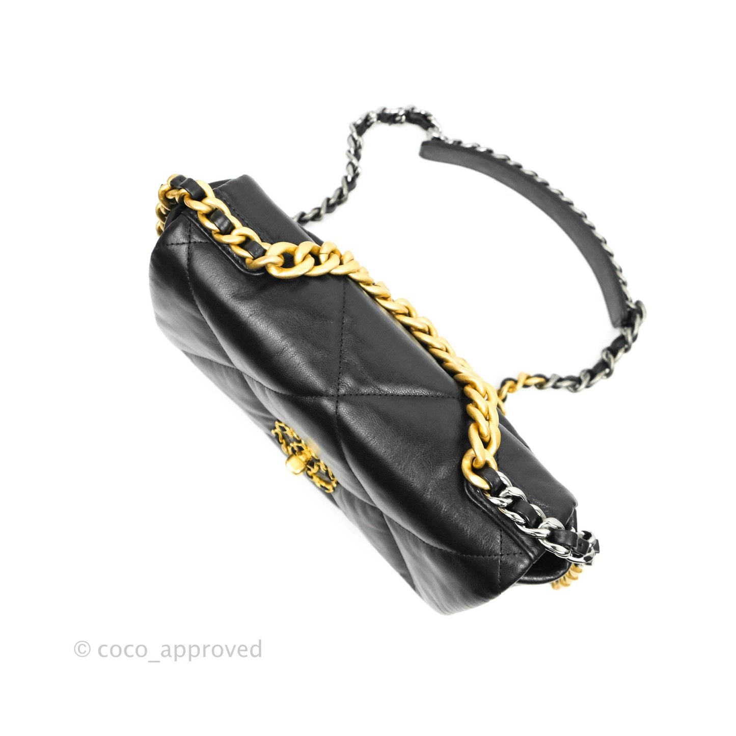 Chanel 19 Small Black Goatskin Mixed Hardware