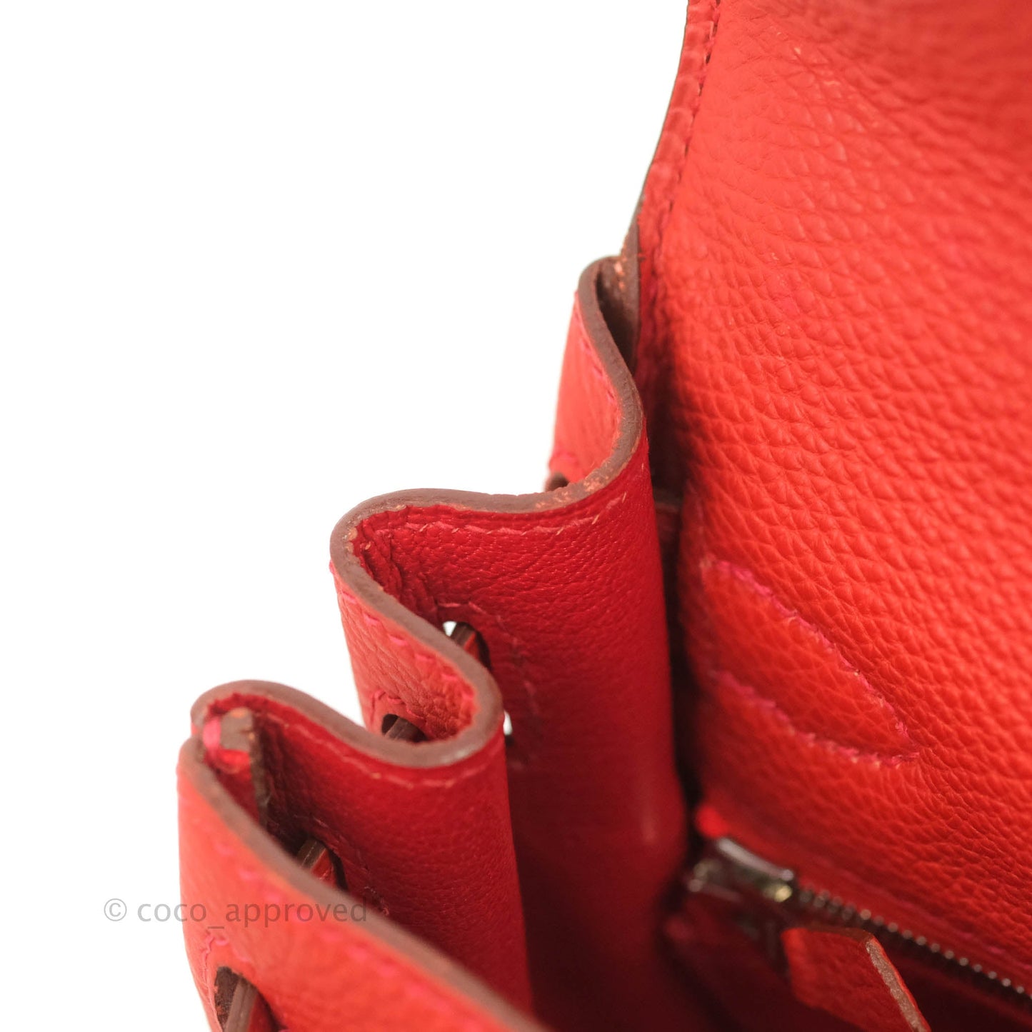 Hermès Kelly 28 Retourne Taurillon Red Clemence Palladium Hardware
