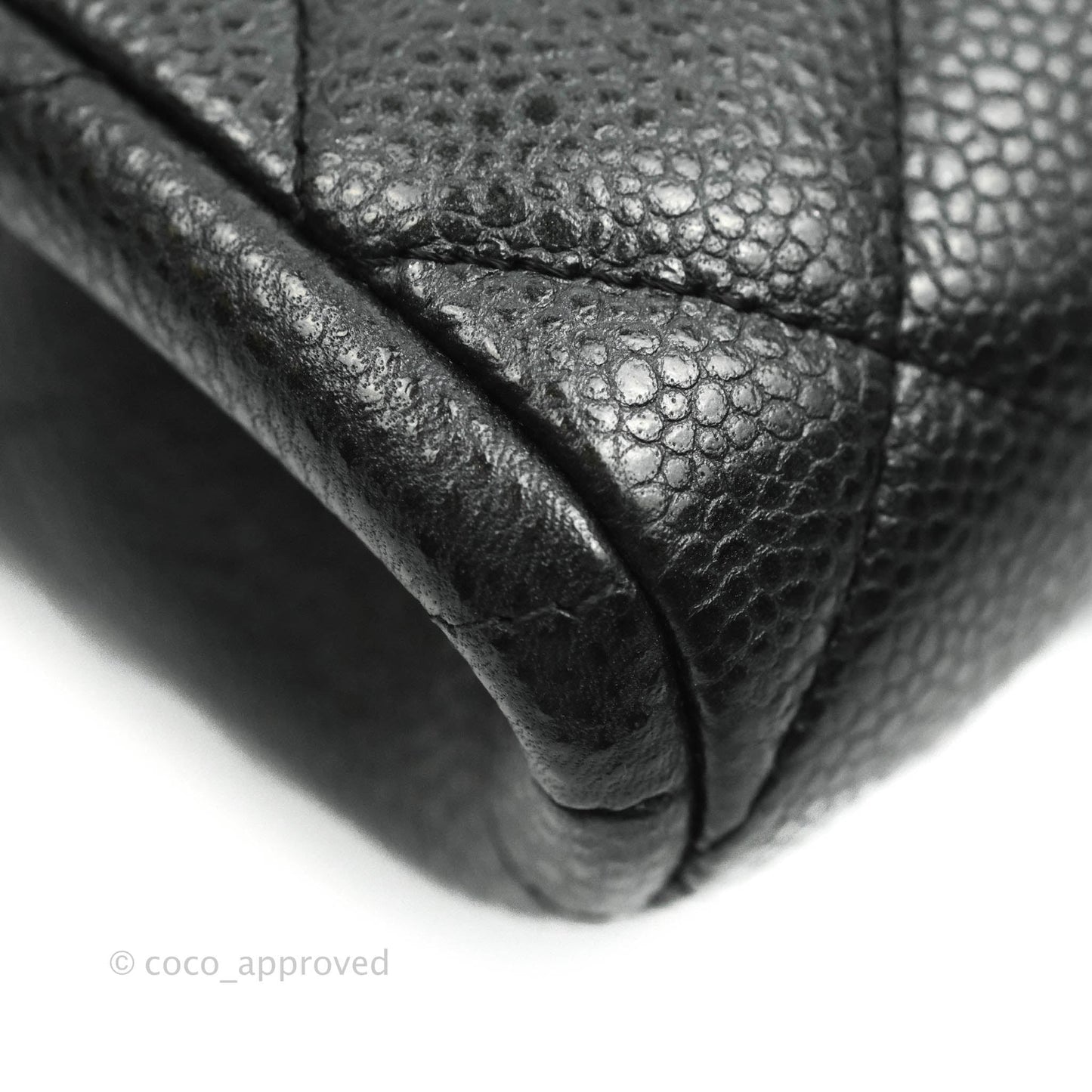 Chanel Quilted Clutch with Chain Caviar Iridescent Black Gold Hardware