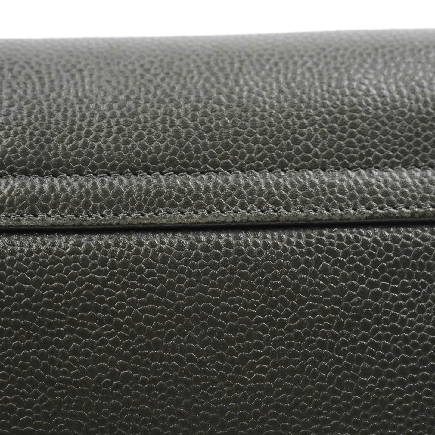 Chanel Wallet on Chain Dark Grey Caviar Silver Hardware