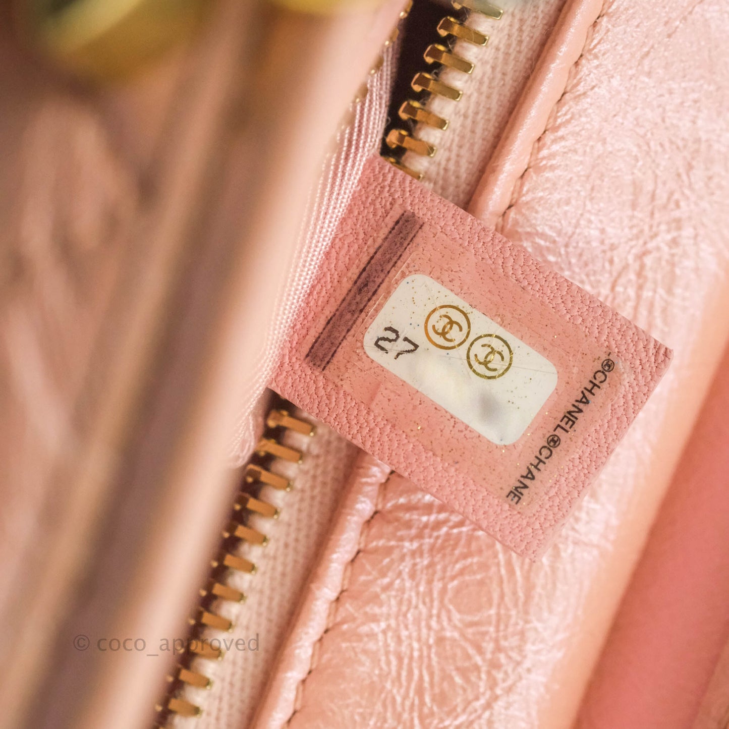 Chanel Small Gabrielle Hobo Iridescent Pink Aged Calfskin Mixed Hardware