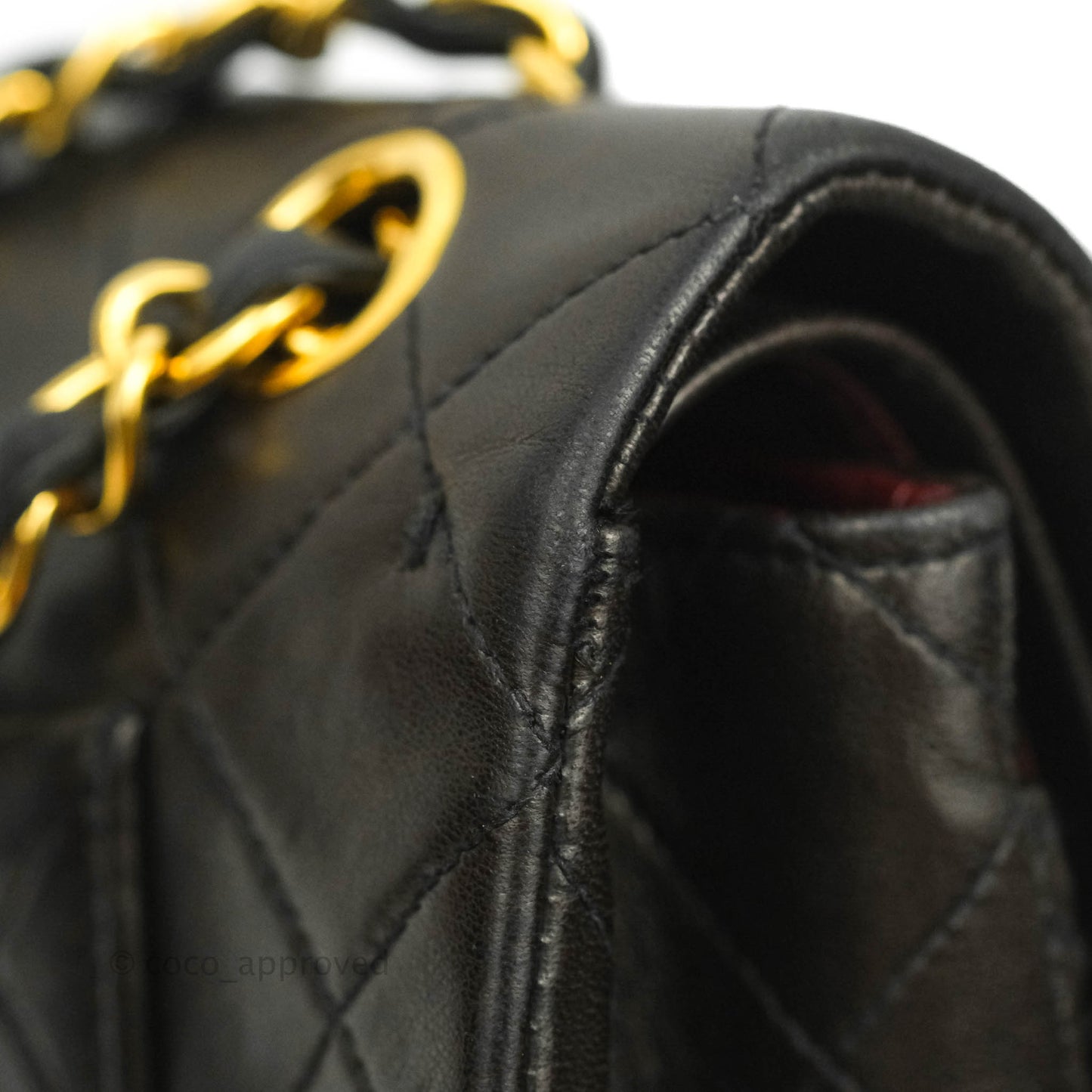 Chanel Classic Vintage Small S/M Flap Dark Brown Lambskin 24K Gold Hardware