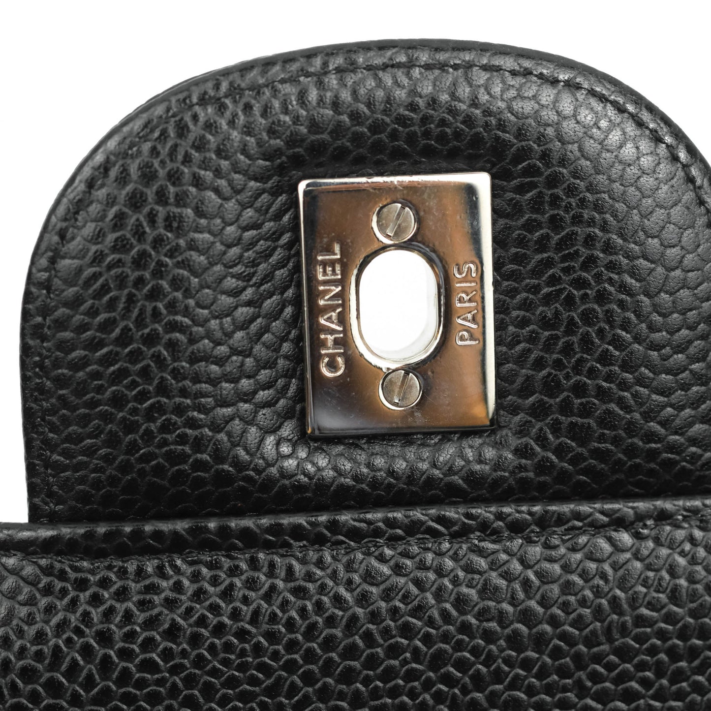 Chanel Jumbo Double Flap Black Caviar Silver Hardware