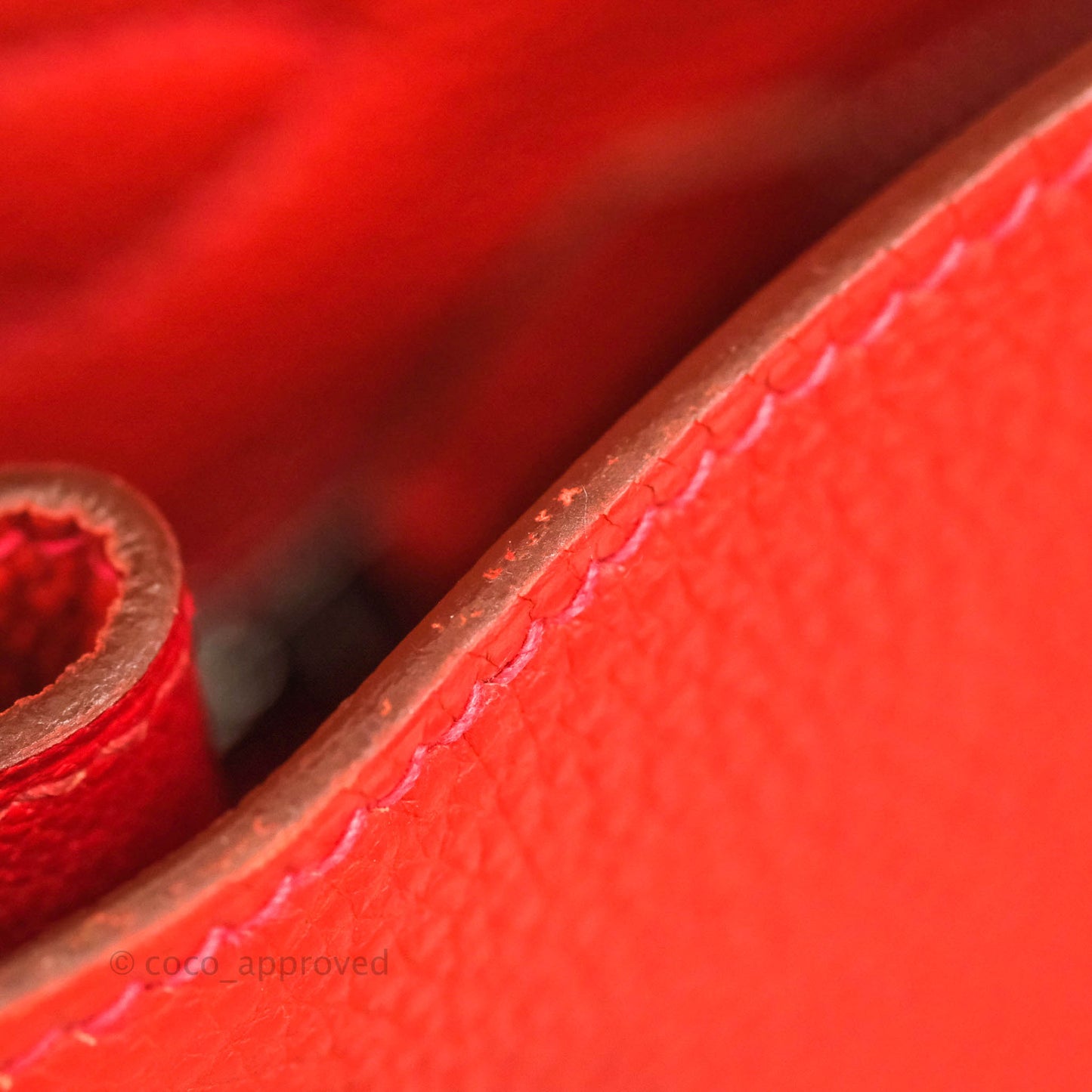 Hermès Kelly 28 Retourne Taurillon Red Clemence Palladium Hardware