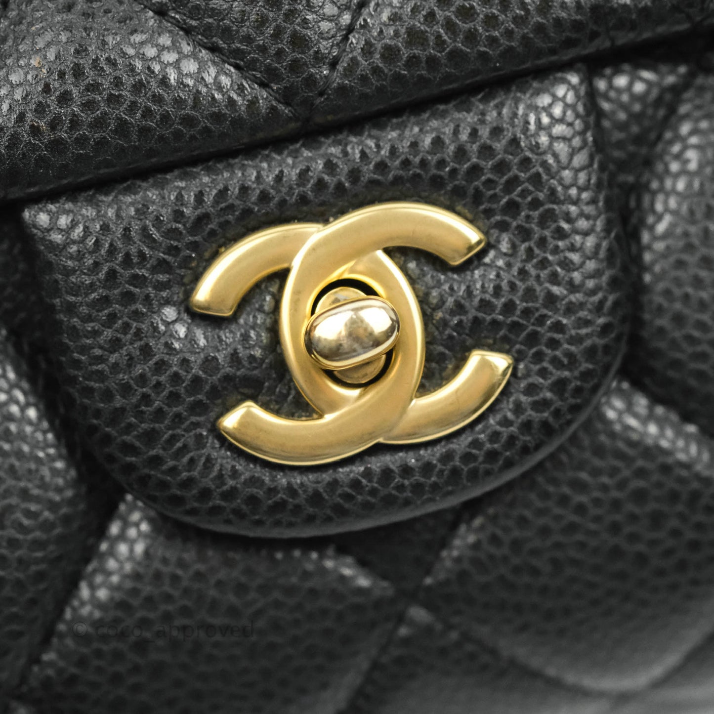 Chanel Quilted Clutch with Chain Caviar Iridescent Black Gold Hardware