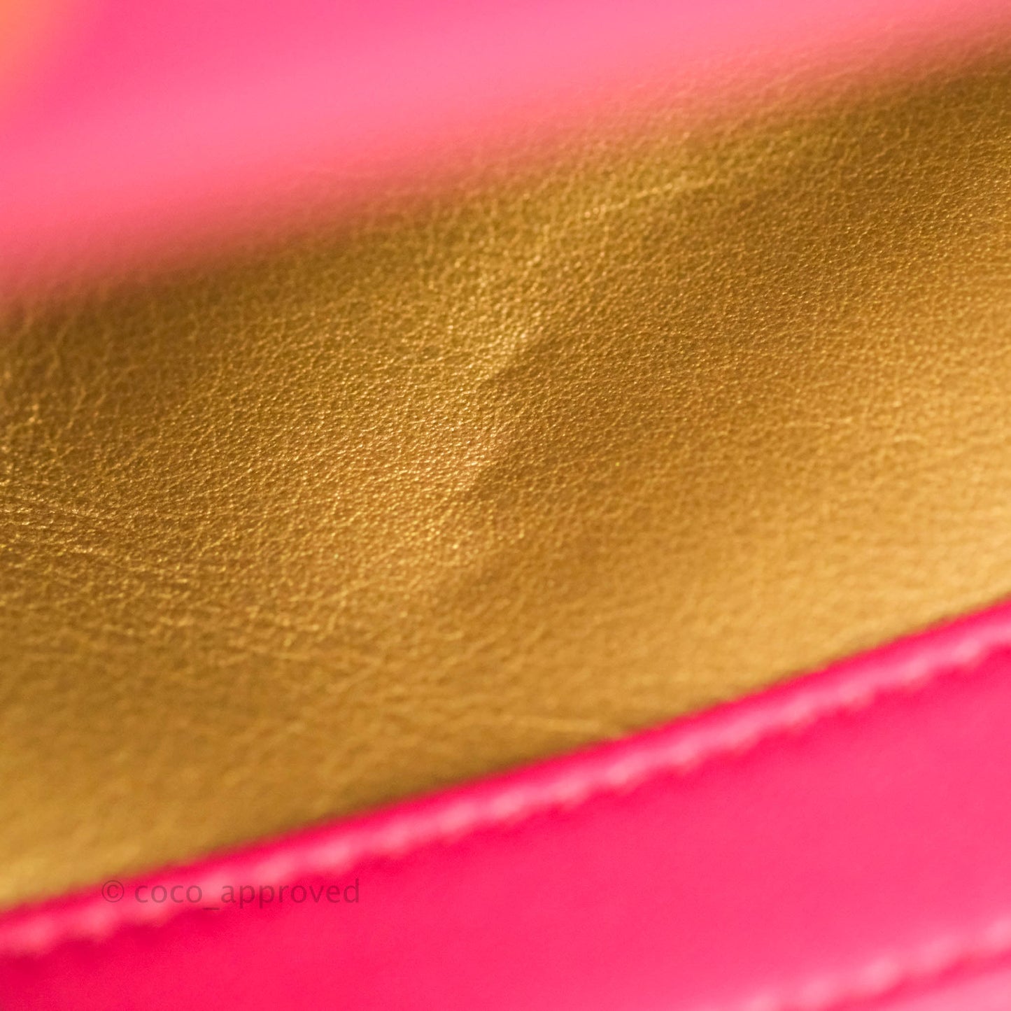 Chanel Pearl Crush Mini Square Quilted Pink Lambskin Aged Gold Hardware