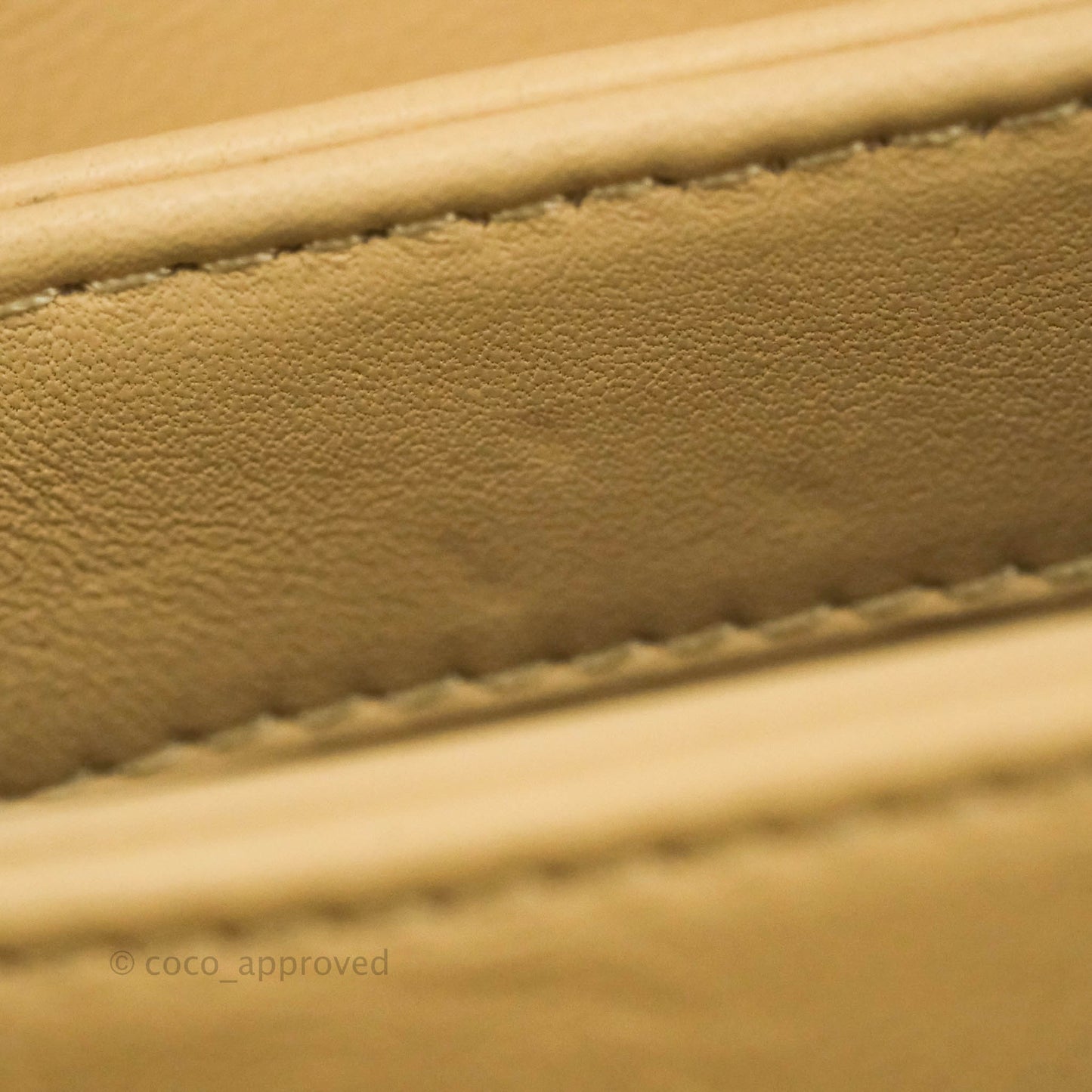 Chanel Top Handle Flap Bag Light Beige Lambskin Aged Gold Hardware