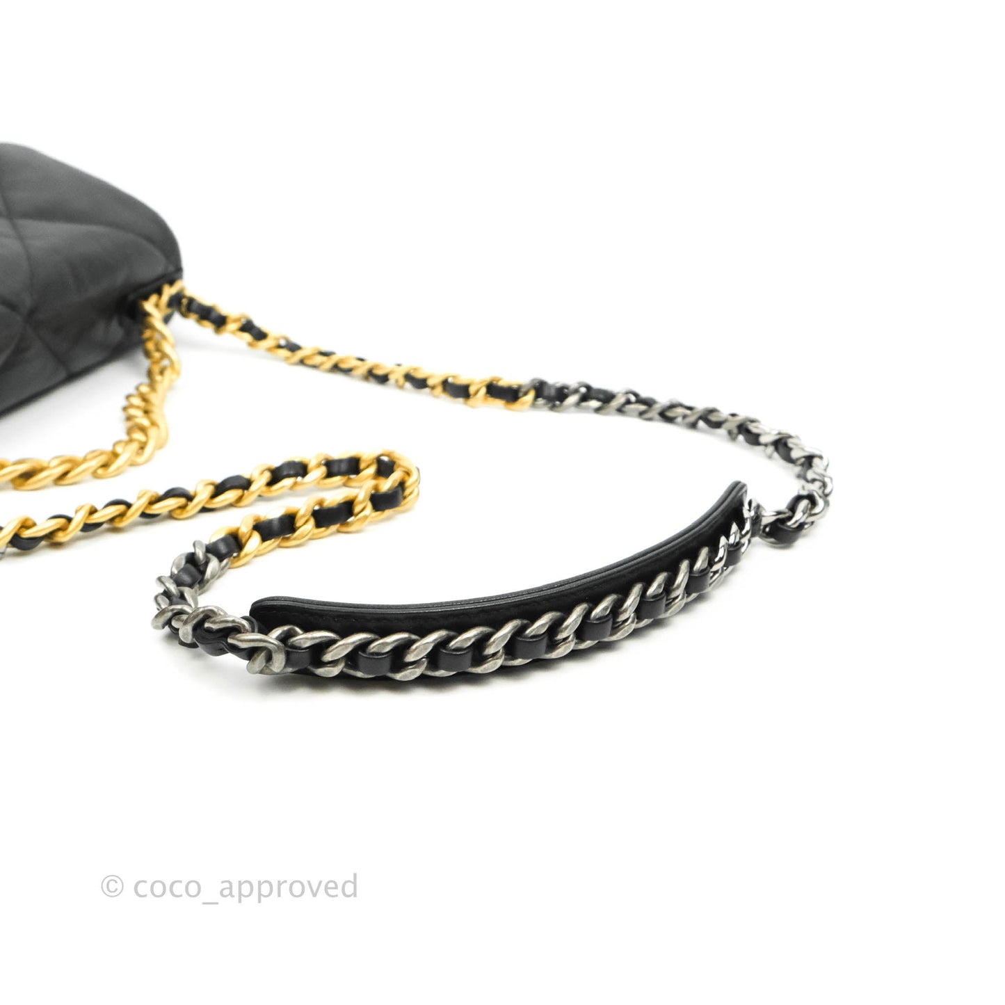 Chanel 19 Small Black Goatskin Mixed Hardware